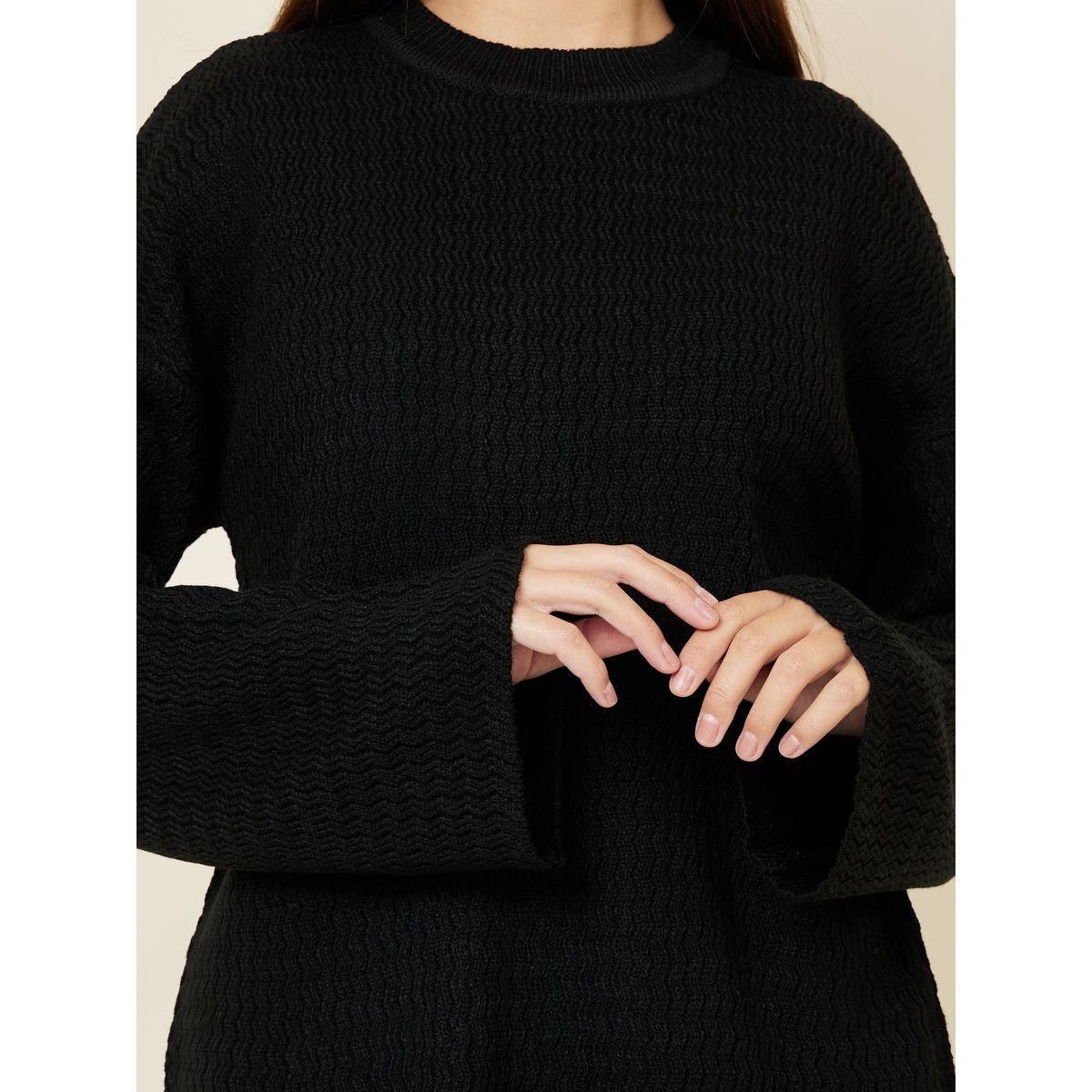 Styli Solid Cable Knit Top & Skirt Co-Ord-women-clothing-coordsets-image-4