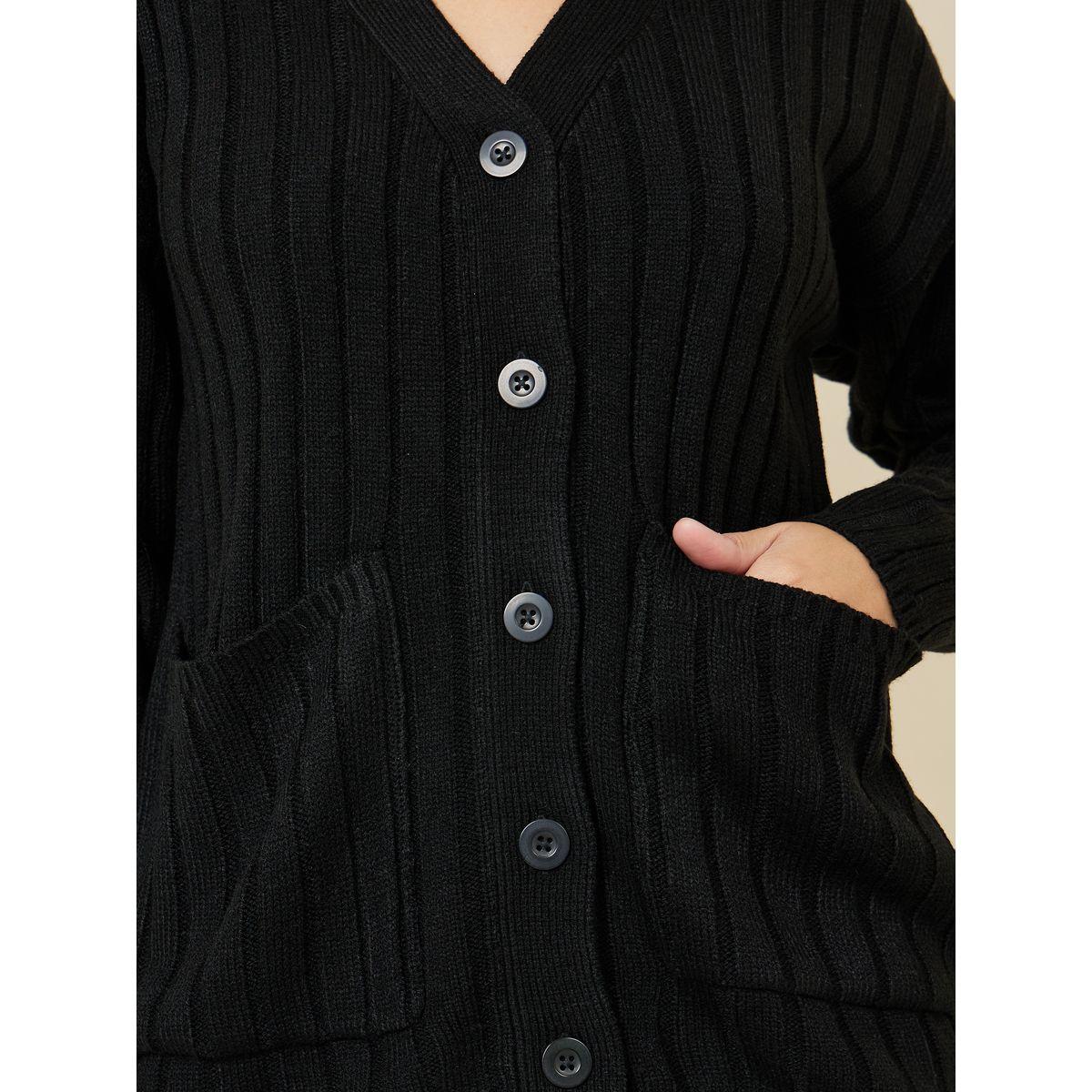 Styli Pocket Detail Knit Cardigan and Straight Leg Pant Set-women-clothing-coordsets-image-4
