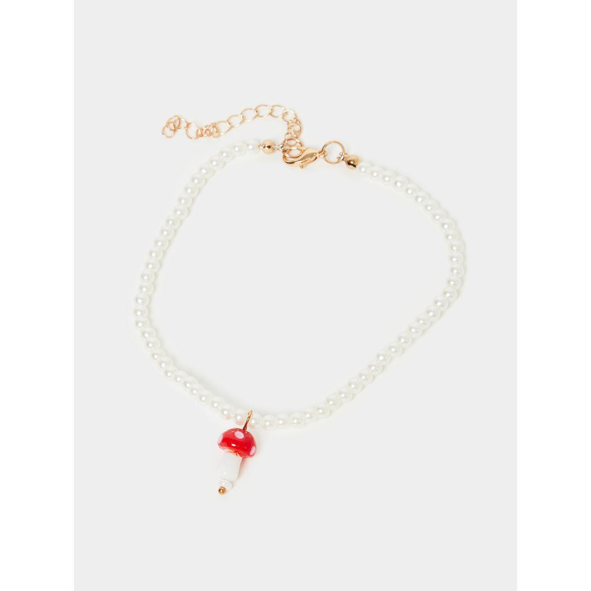 Styli Set of 2 - Mushroom Drop Anklet-women-watchesandjewellery-jewellery-anklets-image-2