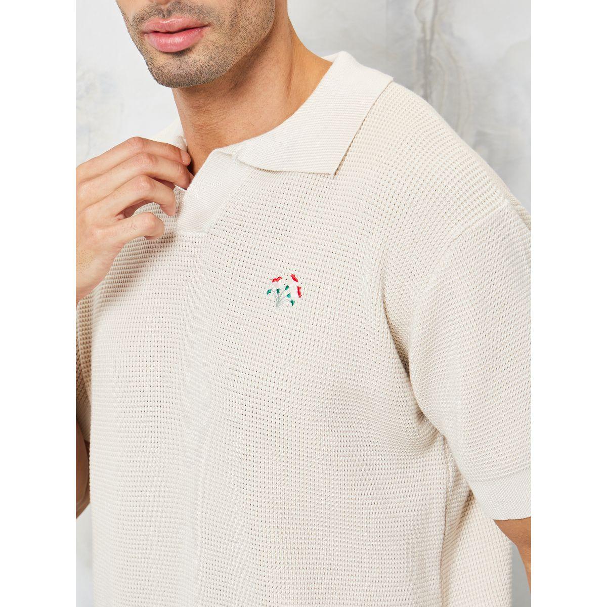 Styli Premium Textured Knit Revere Collar Relaxed Polo-men-clothing-tshirtsandpolos-polos-image-3