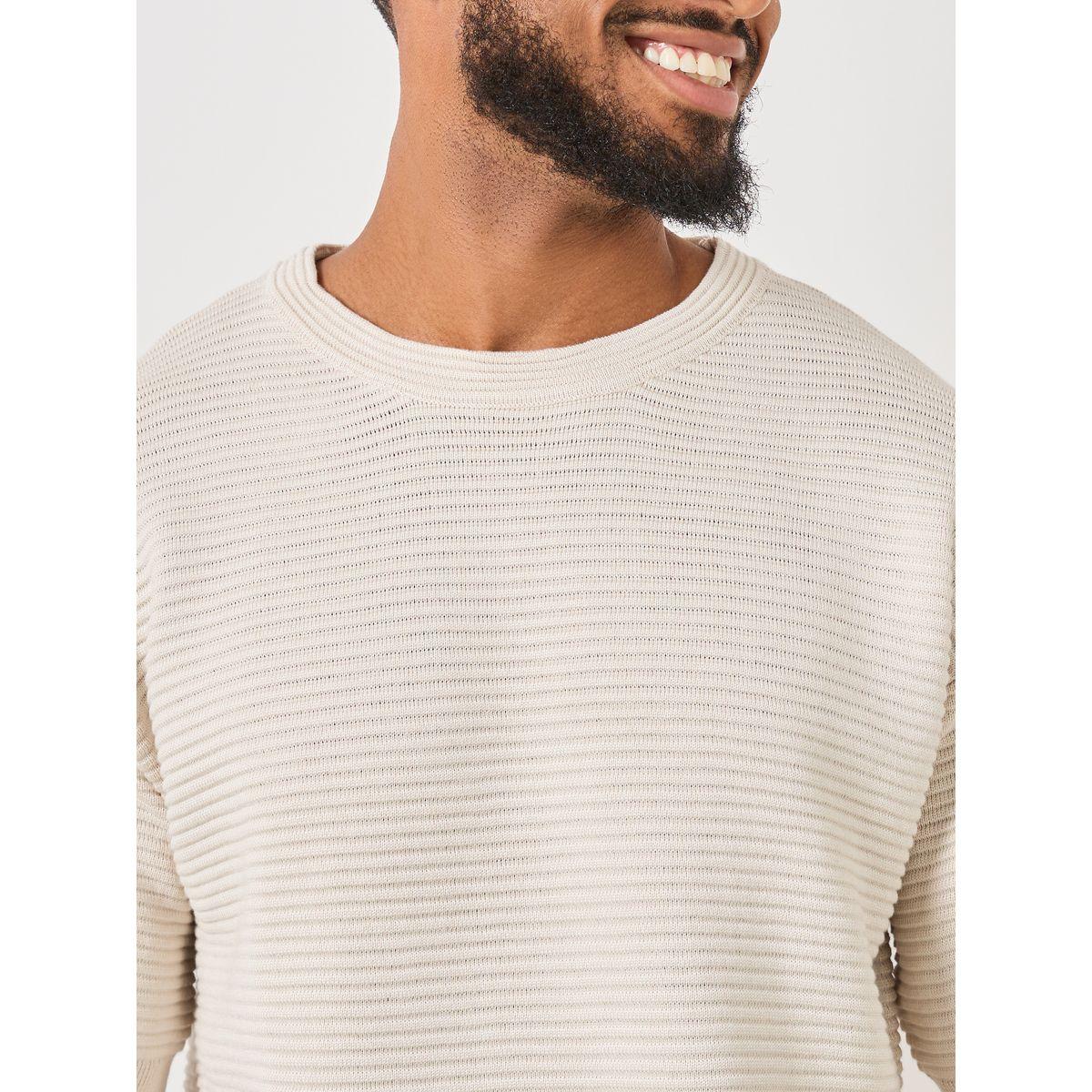 Styli Oversized Striped Texture Knit Crew Neck T-Shirt-men-clothing-tshirtsandpolos-tshirts-image-3