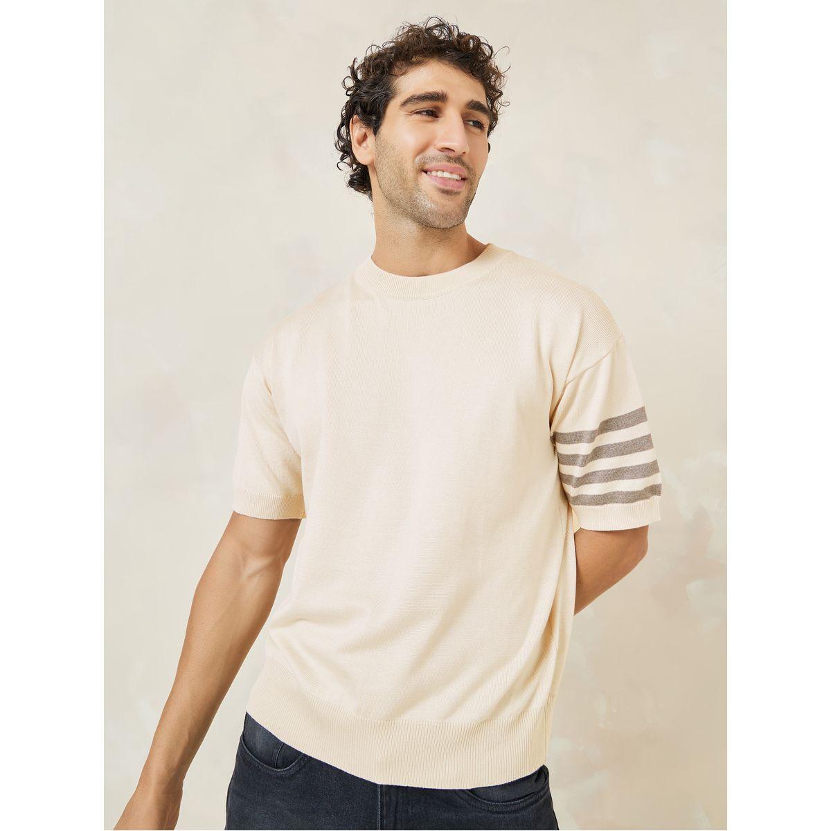 تيشيرت محبوك بياقة دائرية-men-clothing-tshirtsandpolos-tshirts-image-1