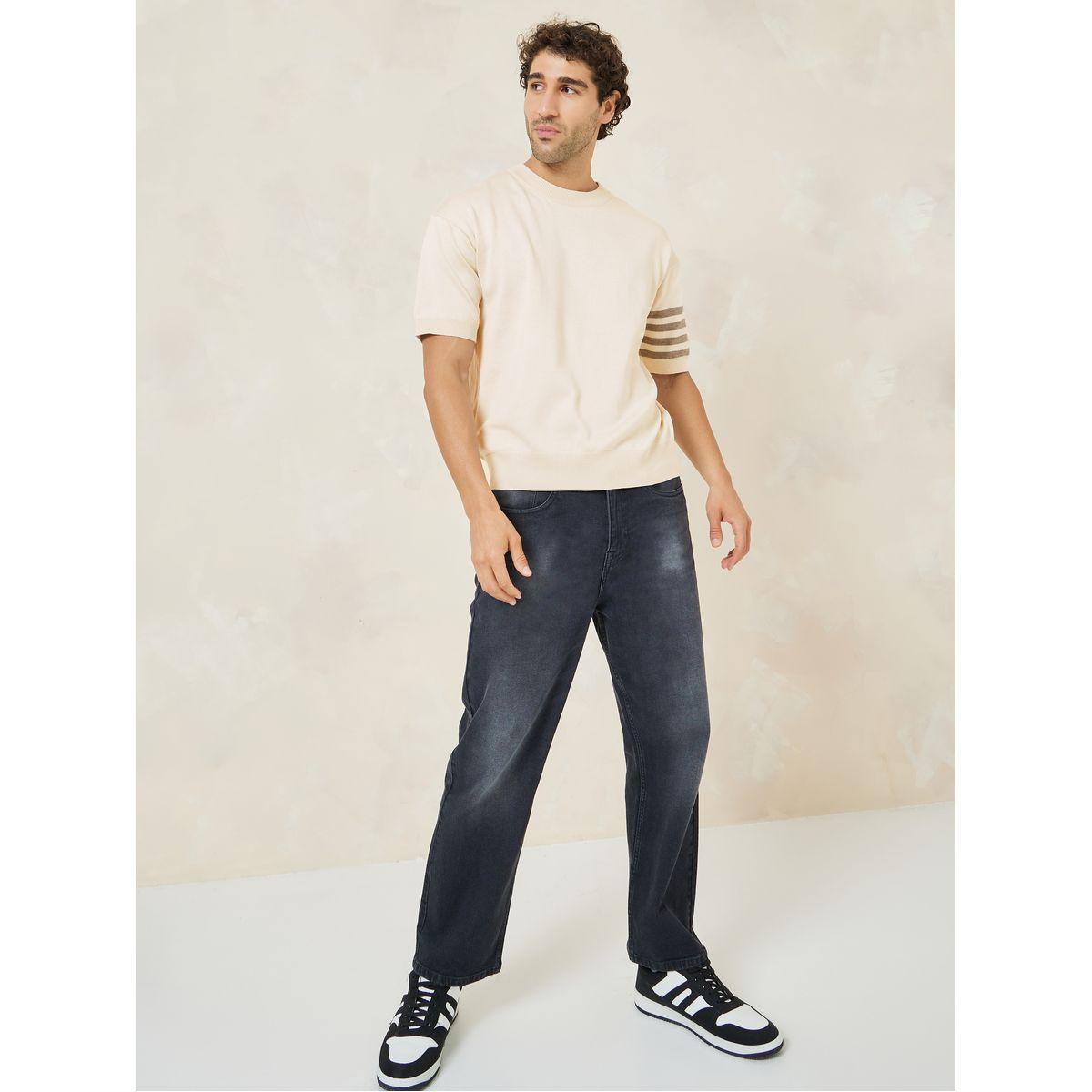 تيشيرت محبوك بياقة دائرية-men-clothing-tshirtsandpolos-tshirts-image-2