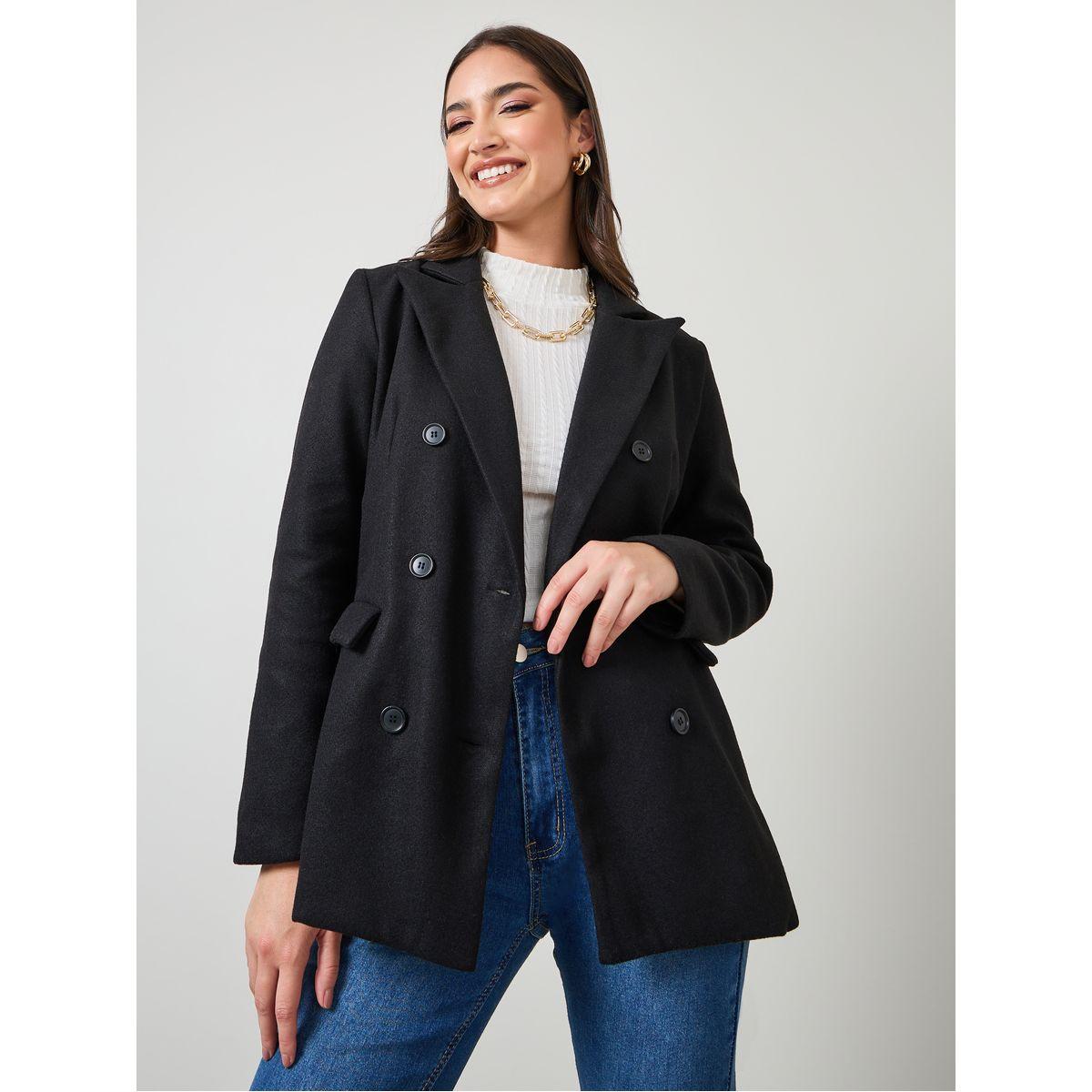 Styli Regular Fit Double Breasted Wool Like Blazer-women-clothing-coatsandjackets-blazers-image-1