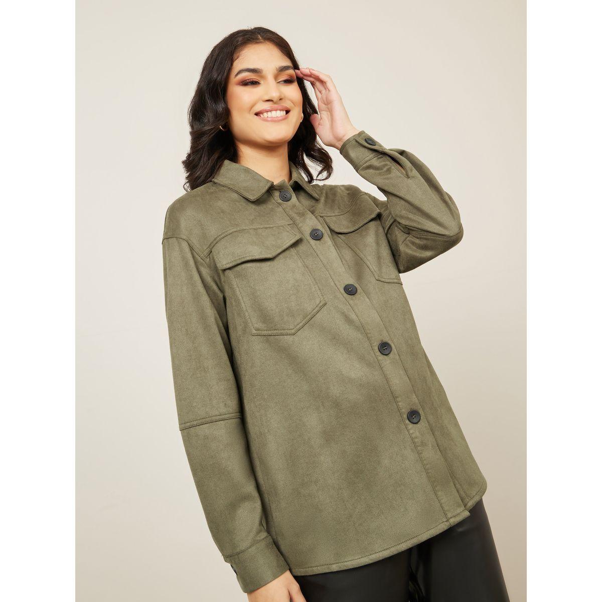 Styli Regular Fit Longline Suede Look Shacket-women-winterwear-coatsandjackets-jackets-image-3