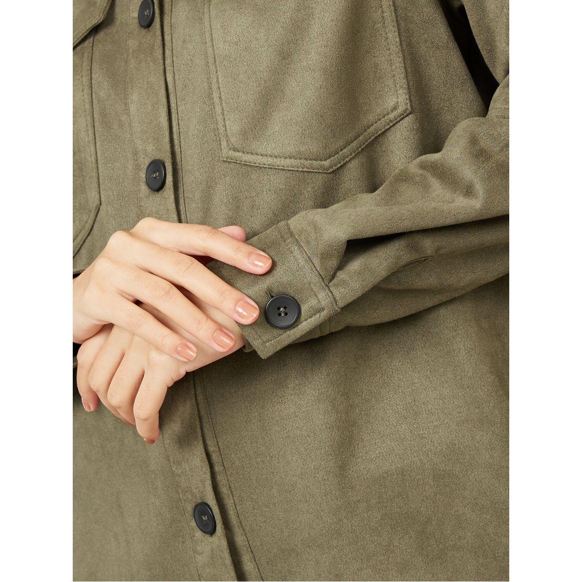 Styli Regular Fit Longline Suede Look Shacket-women-winterwear-coatsandjackets-jackets-image-4