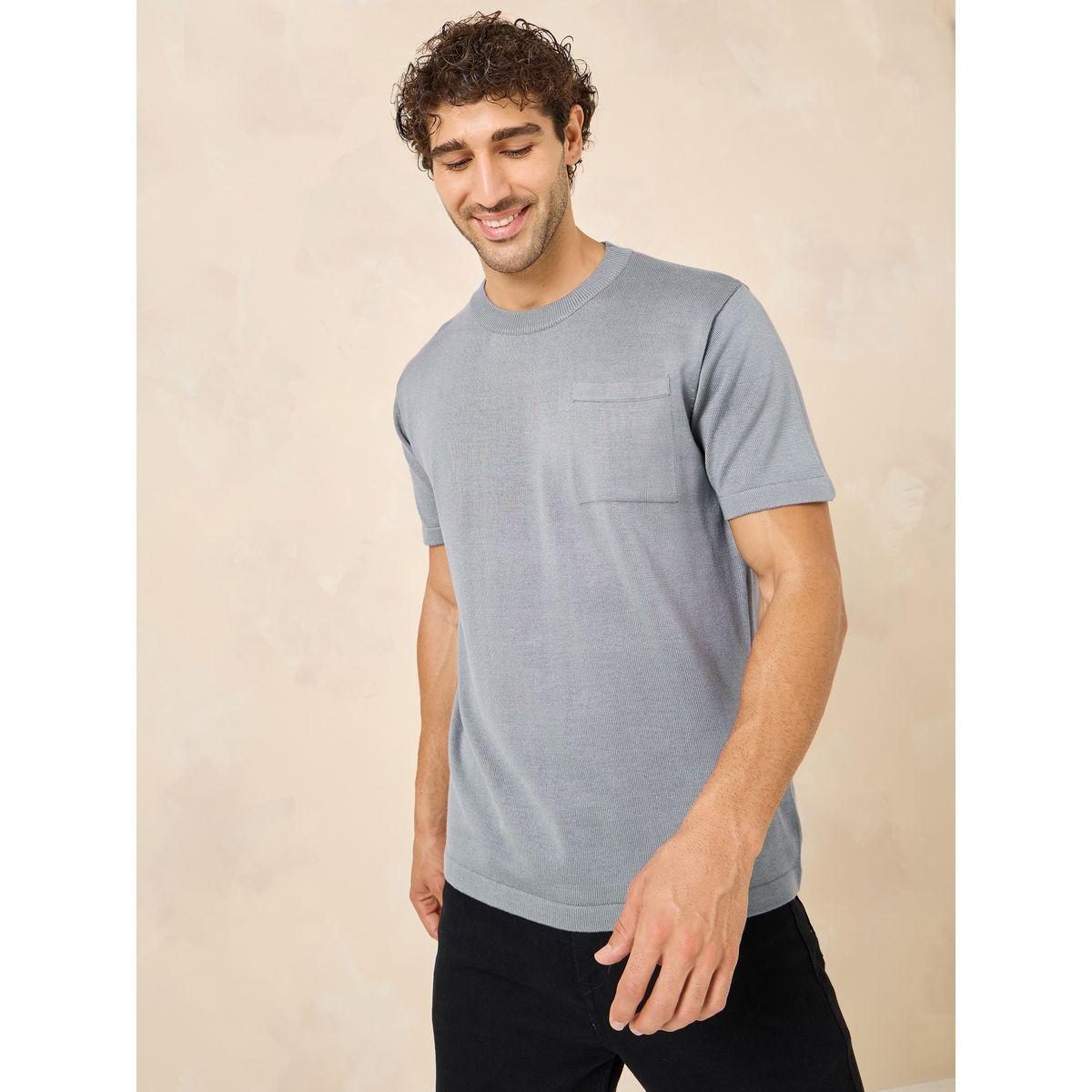 تيشيرت محبوك بقصة مريحة وجيب-men-clothing-tshirtsandpolos-tshirts-image-3