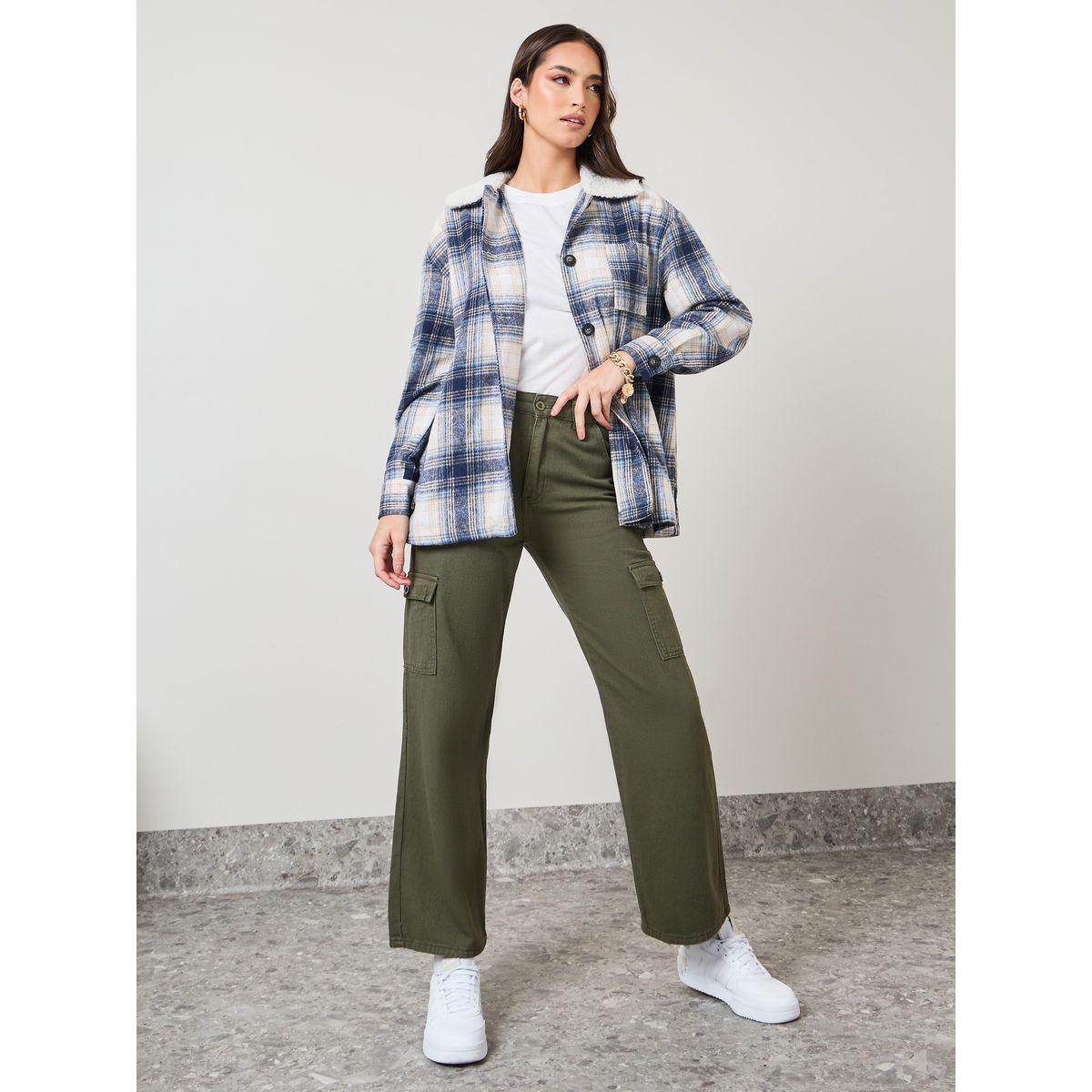 شاكيت واسع مع ياقة بفرو صناعي-women-winterwear-coatsandjackets-jackets-image-2
