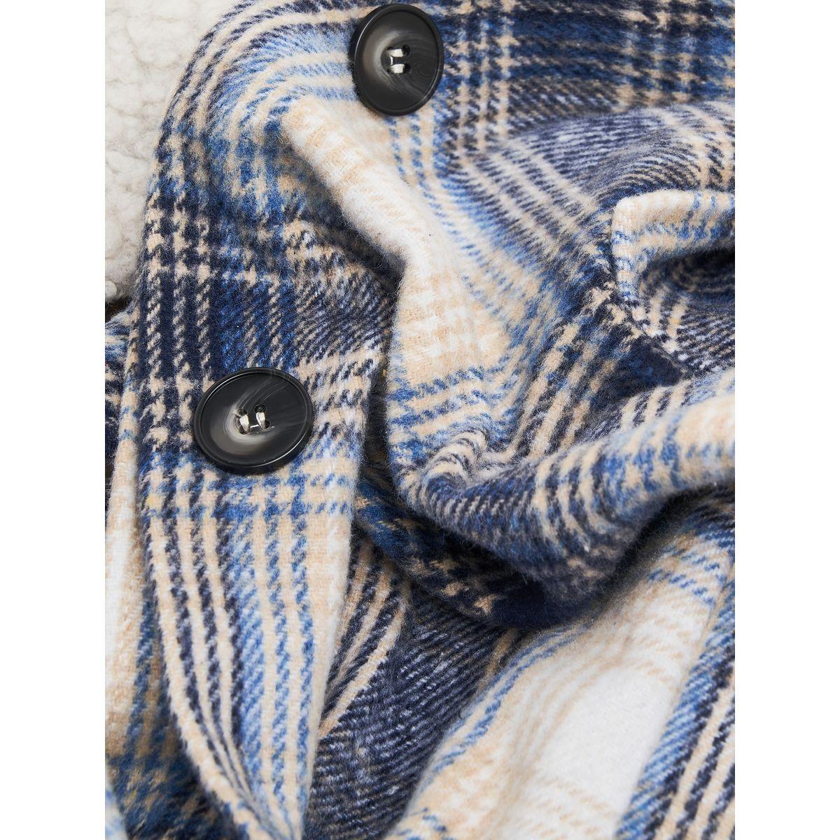 Styli Oversized Wool Like Checked Shacket With Faux Fur Collar-women-winterwear-coatsandjackets-jackets-image-7