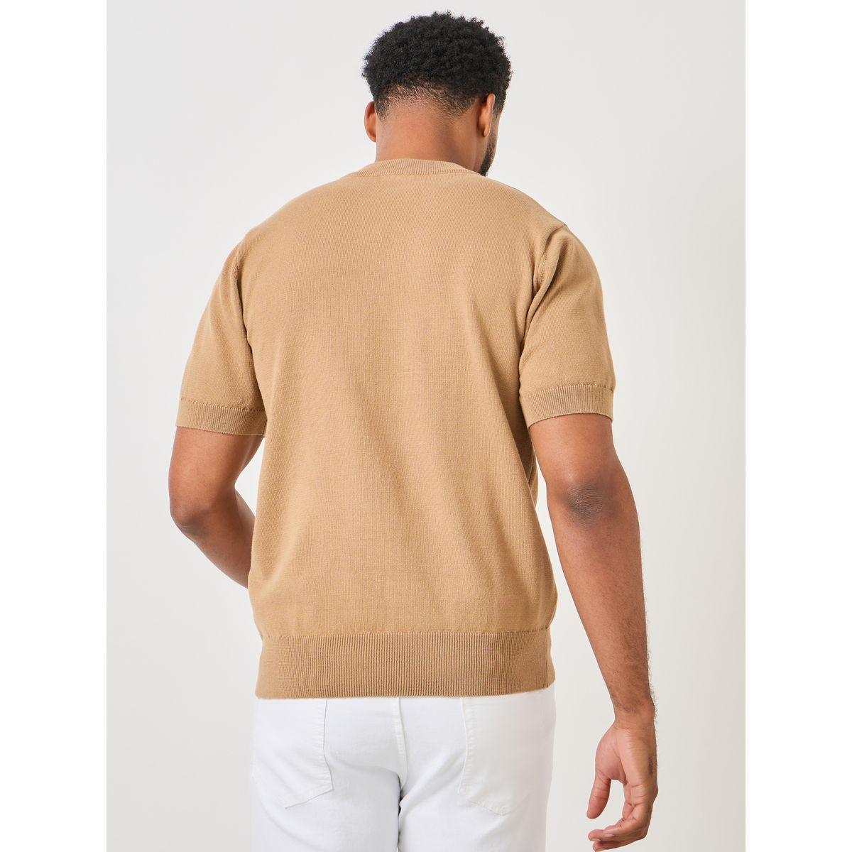 Styli Melange Knit Crew Neck Regular T-Shirt-men-clothing-tshirtsandpolos-tshirts-image-4