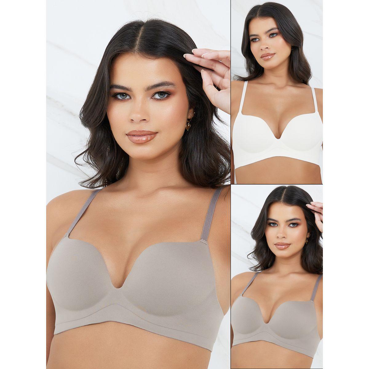 Styli Pack of 2 - Padded Non-Wired Bonded Seamless T-Shirt Bra-women-clothing-lingerie-bras-image-1