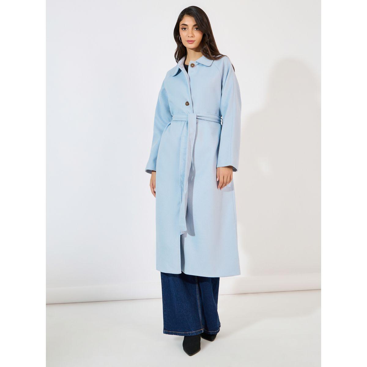 Styli Oversized Solid Belted Midi Coat-women-clothing-coatsandjackets-coats-image-1