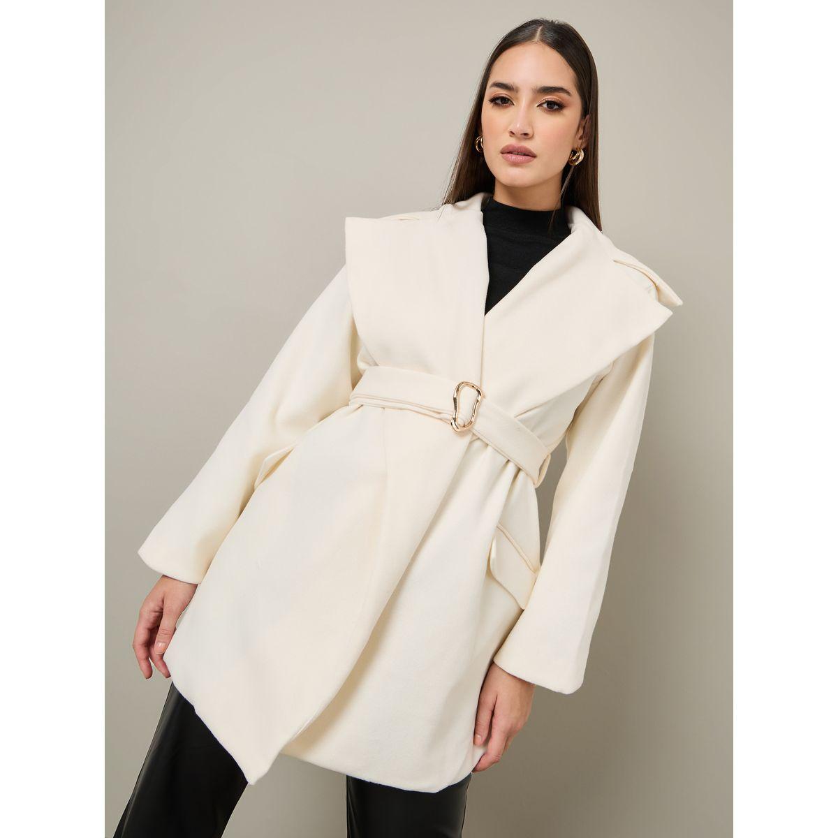 Styli Regular Fit Longline Wool Like Belted Coat-women-clothing-coatsandjackets-coats-image-1