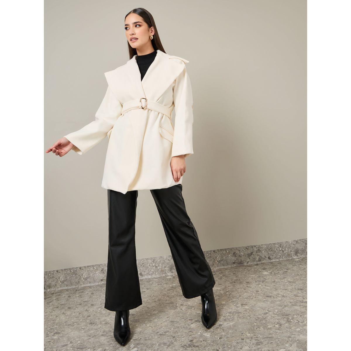 Styli Regular Fit Longline Wool Like Belted Coat-women-clothing-coatsandjackets-coats-image-2