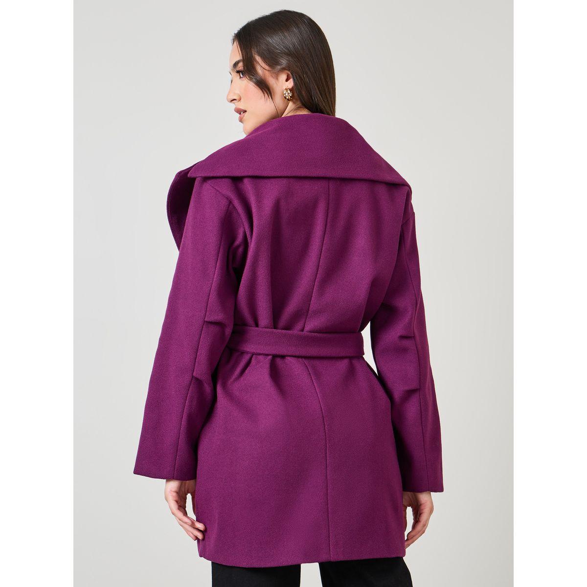 Styli Regular Fit Longline Wool Like Belted Coat-women-clothing-coatsandjackets-coats-image-5