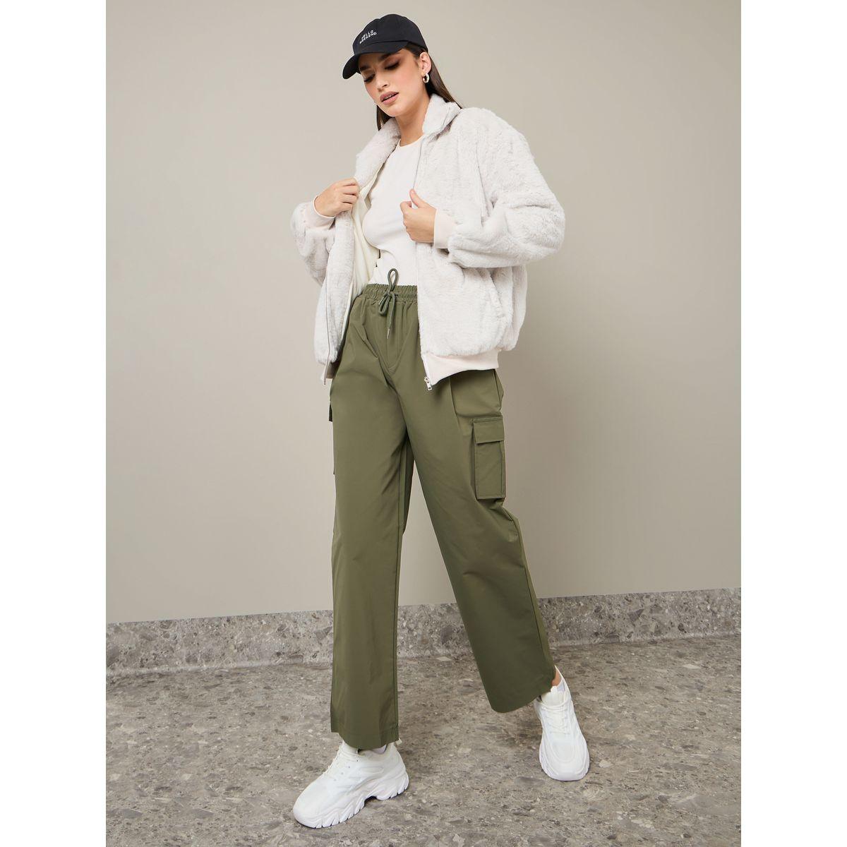 Styli Oversized Plush Fur High Neck Zip Up Jacket-women-winterwear-coatsandjackets-jackets-image-2