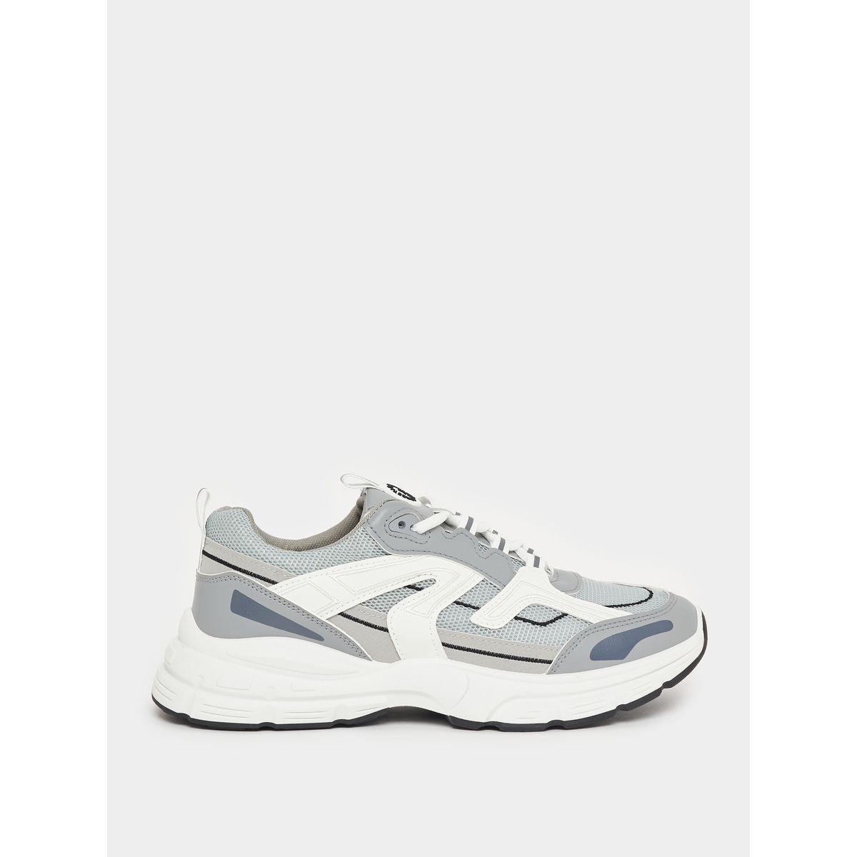 Styli Stitch Detail Front Lace Up Chunky Sneakers-men-shoes-sneakers-image-2
