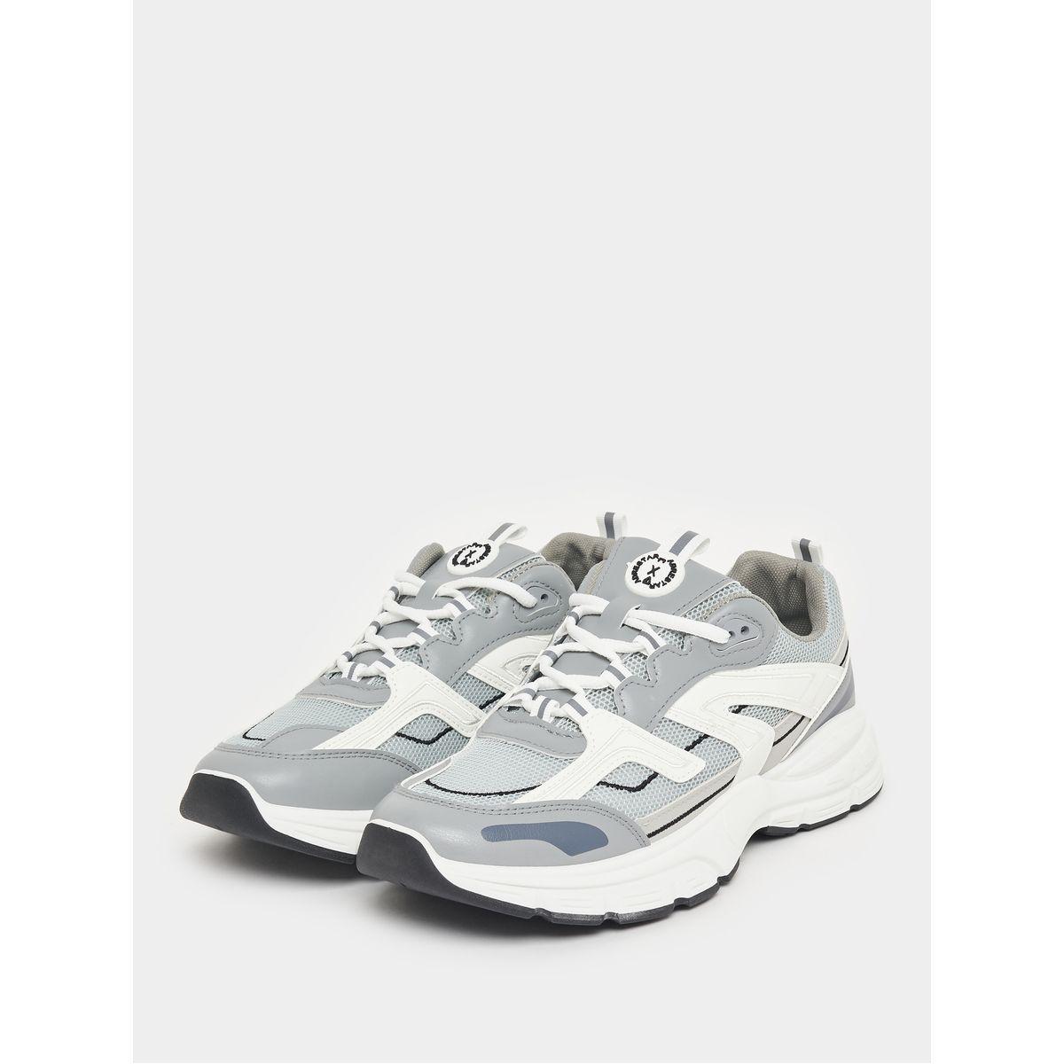 Styli Stitch Detail Front Lace Up Chunky Sneakers-men-shoes-sneakers-image-3