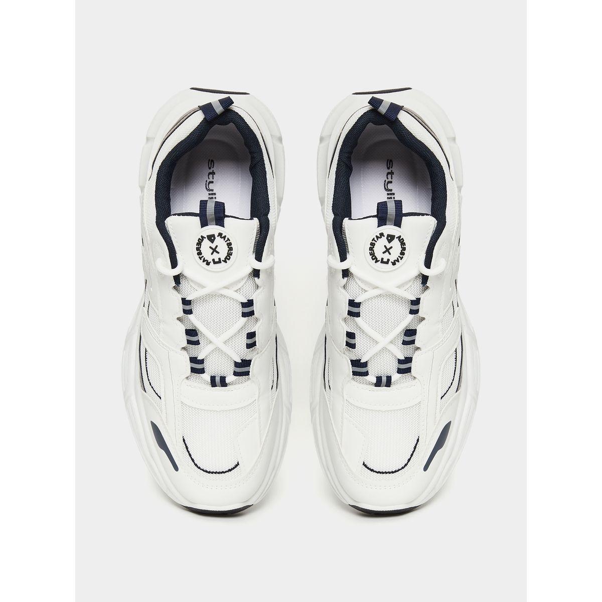 Styli Stitch Detail Front Lace Up Chunky Sneakers-men-shoes-sneakers-image-4