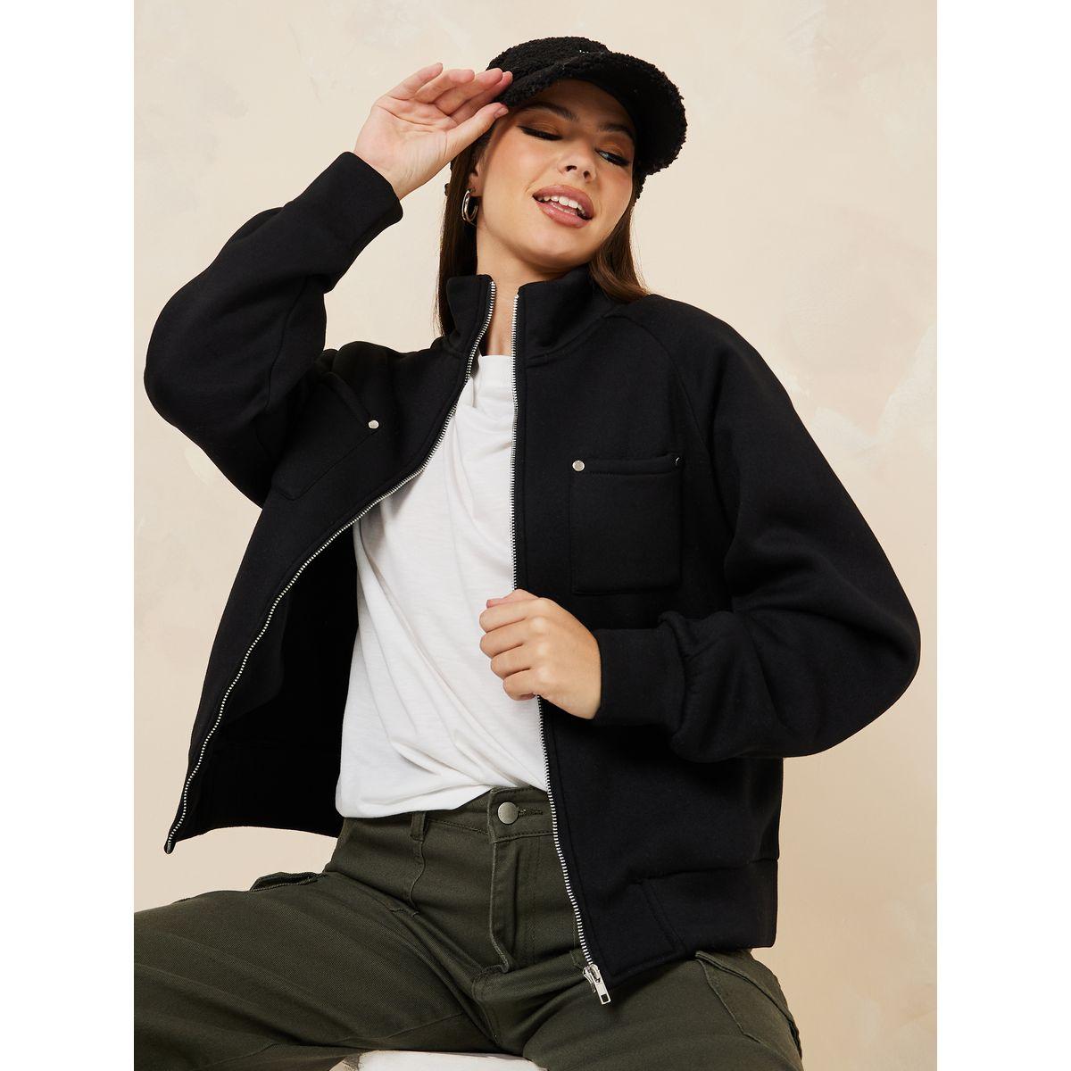 جاكيت بومبر بياقة عالية-women-winterwear-coatsandjackets-jackets-image-1
