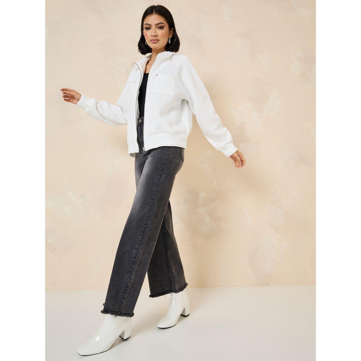 Styli Oversized High Neck Bomber Jacket-women-winterwear-coatsandjackets-jackets-image-2