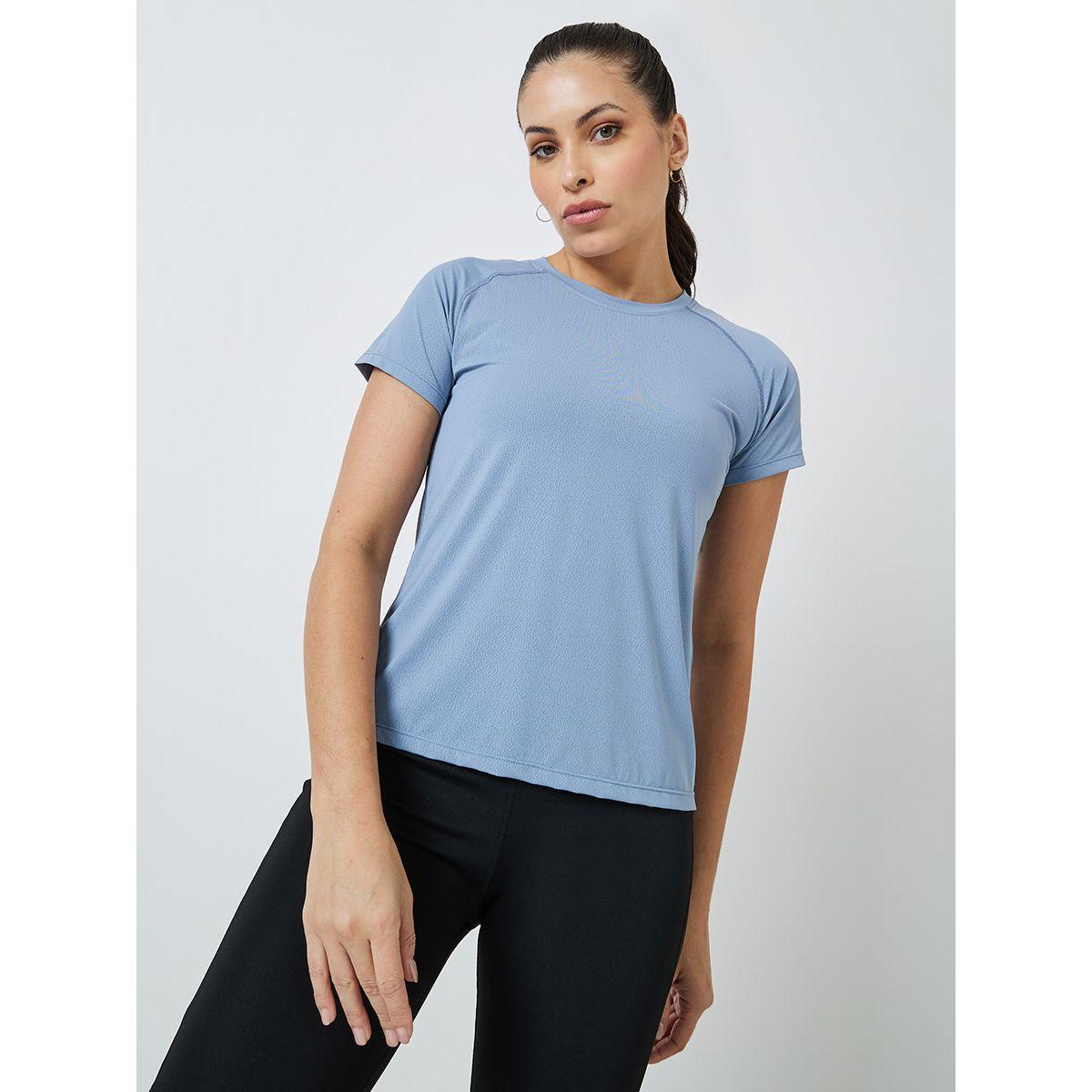 Styli Active Stitch Detail Dot Texture Top-women-clothing-sportswearandactivewear-tshirtsandvests-image-2