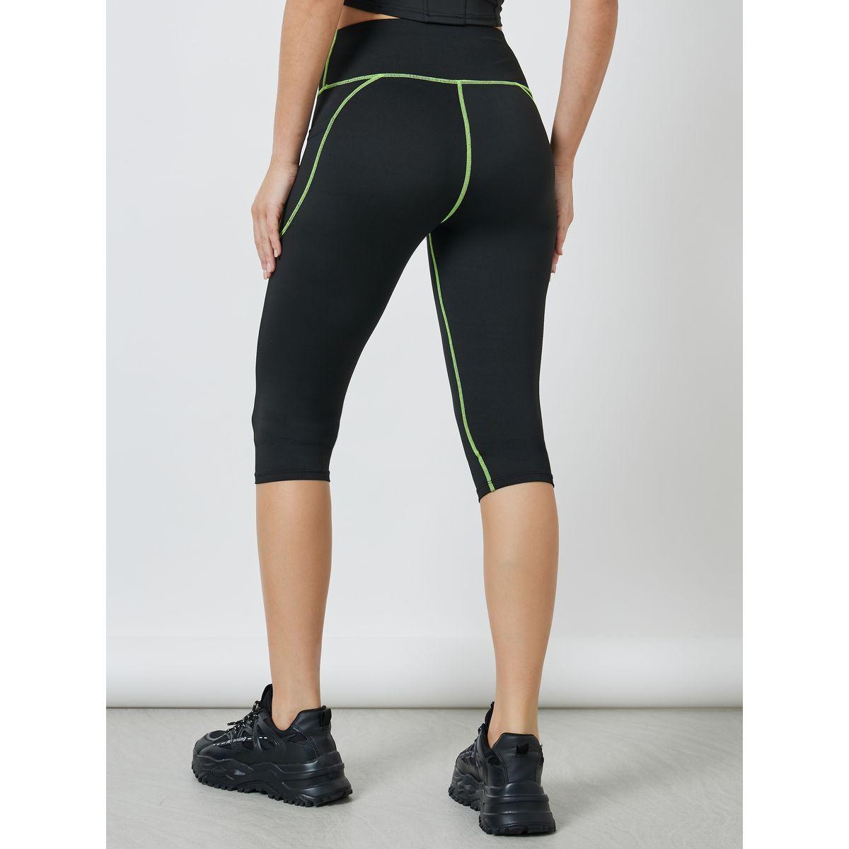 Styli Active Contrast Stitch & Side Pocket Detail Capri-women-clothing-sportswearandactivewear-bottoms-image-4