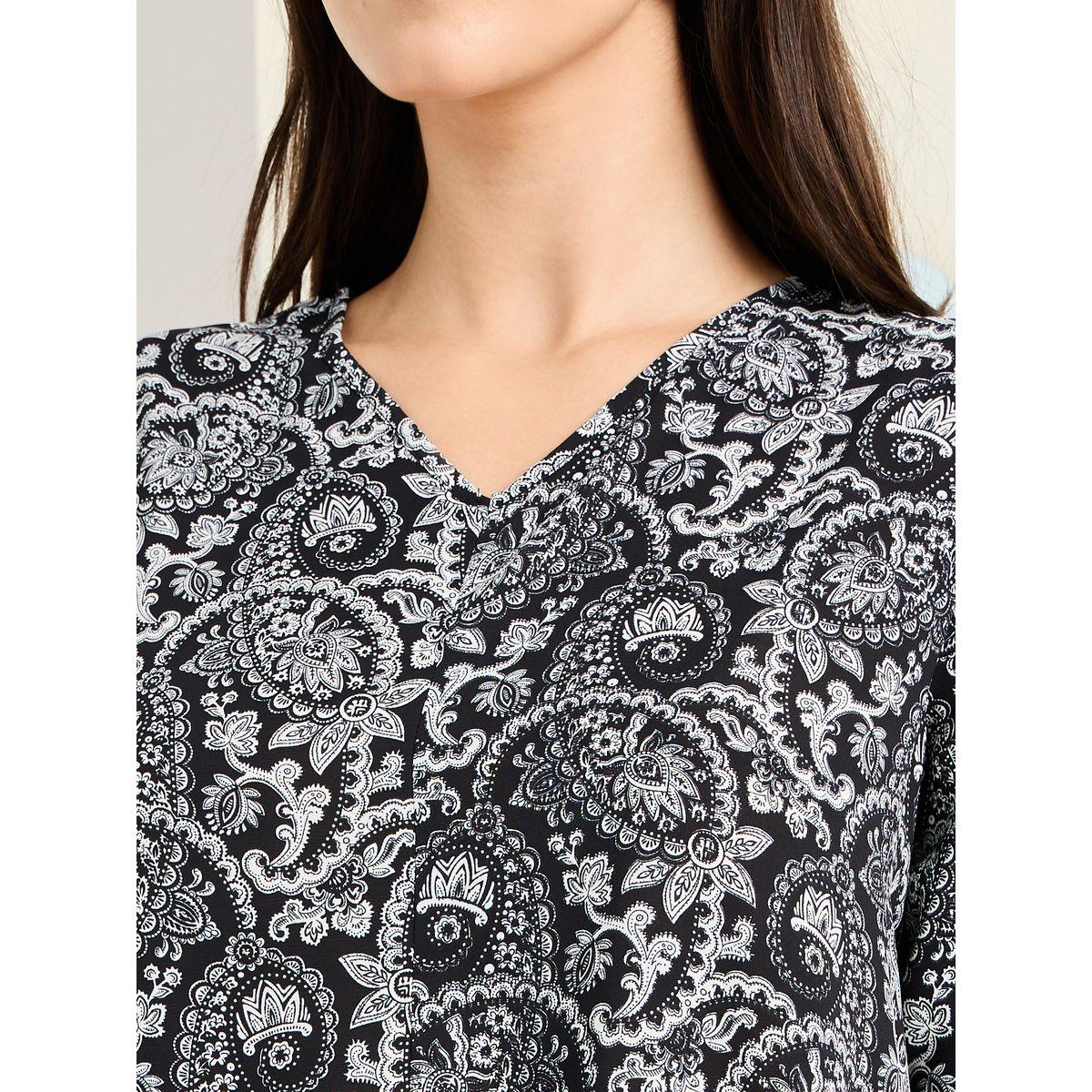 Styli Printed Long Shirt & Wide Leg Pants Modest Set-women-clothing-coordsets-image-3