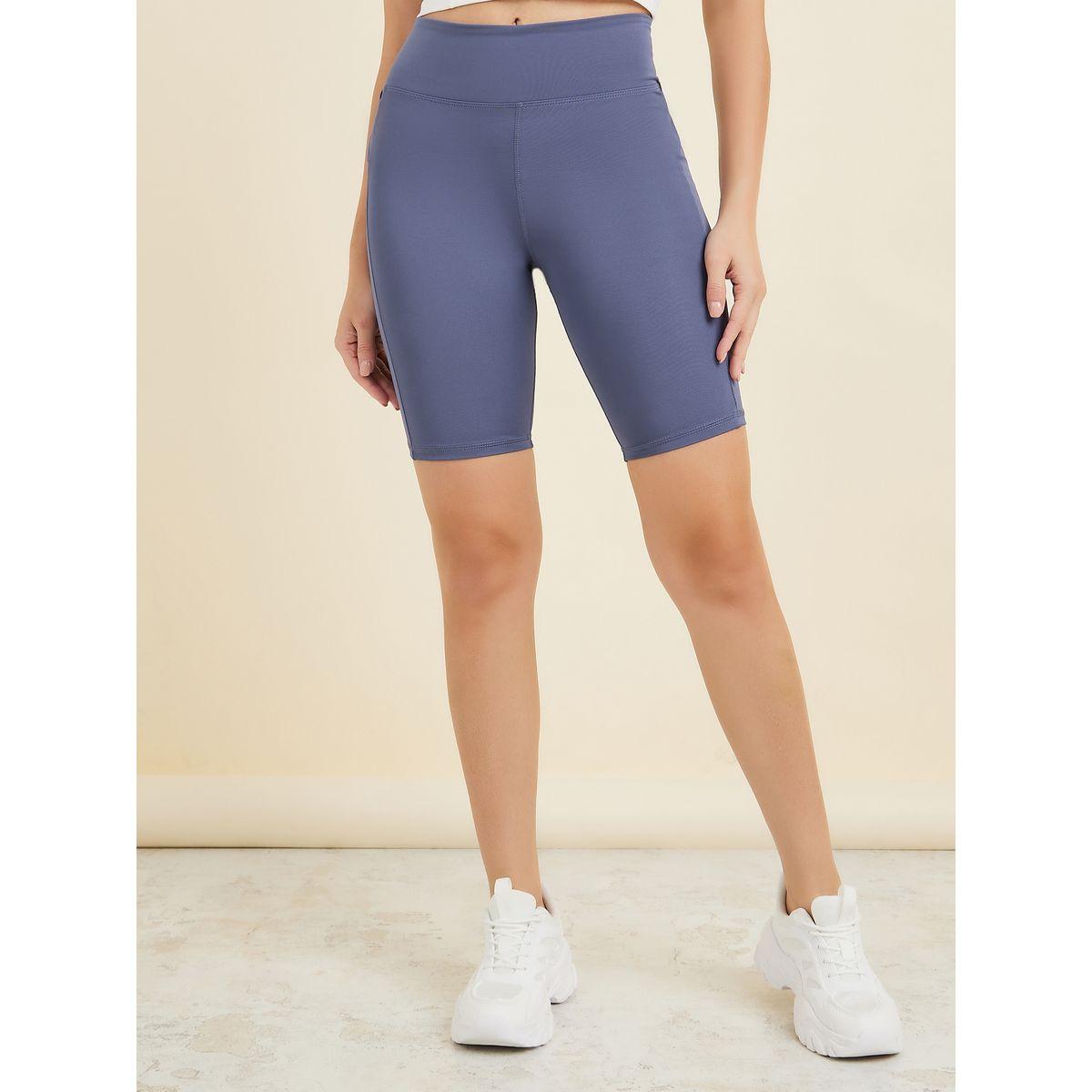 Styli Active Cross Over Back Waist Detail Cycling Shorts-women-clothing-sportswearandactivewear-bottoms-image-3