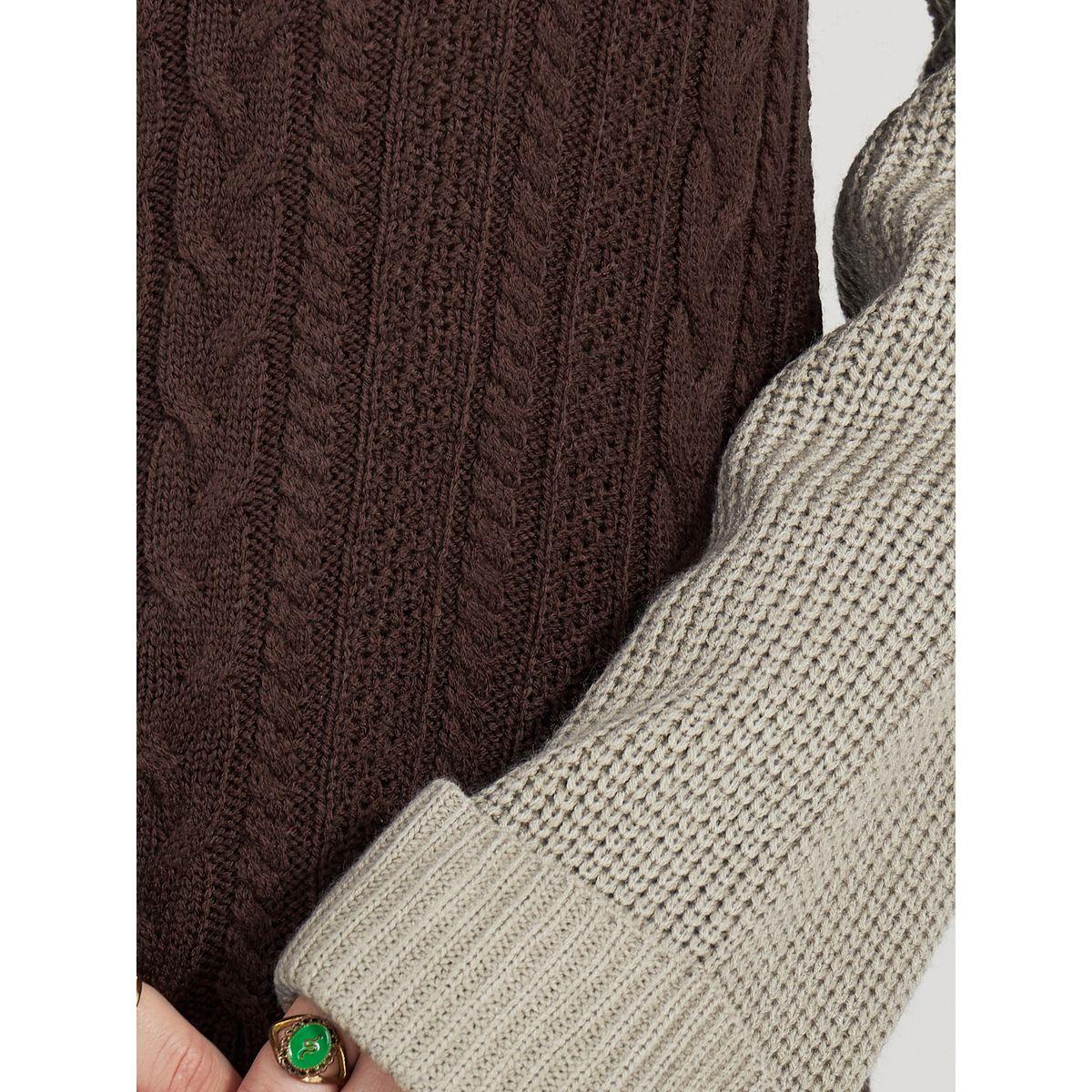 أفرول فضفاض بنمط كتل الالوان مع أكمام مُمتدة-women-clothing-cardigansandjumpers-jumpers-image-3
