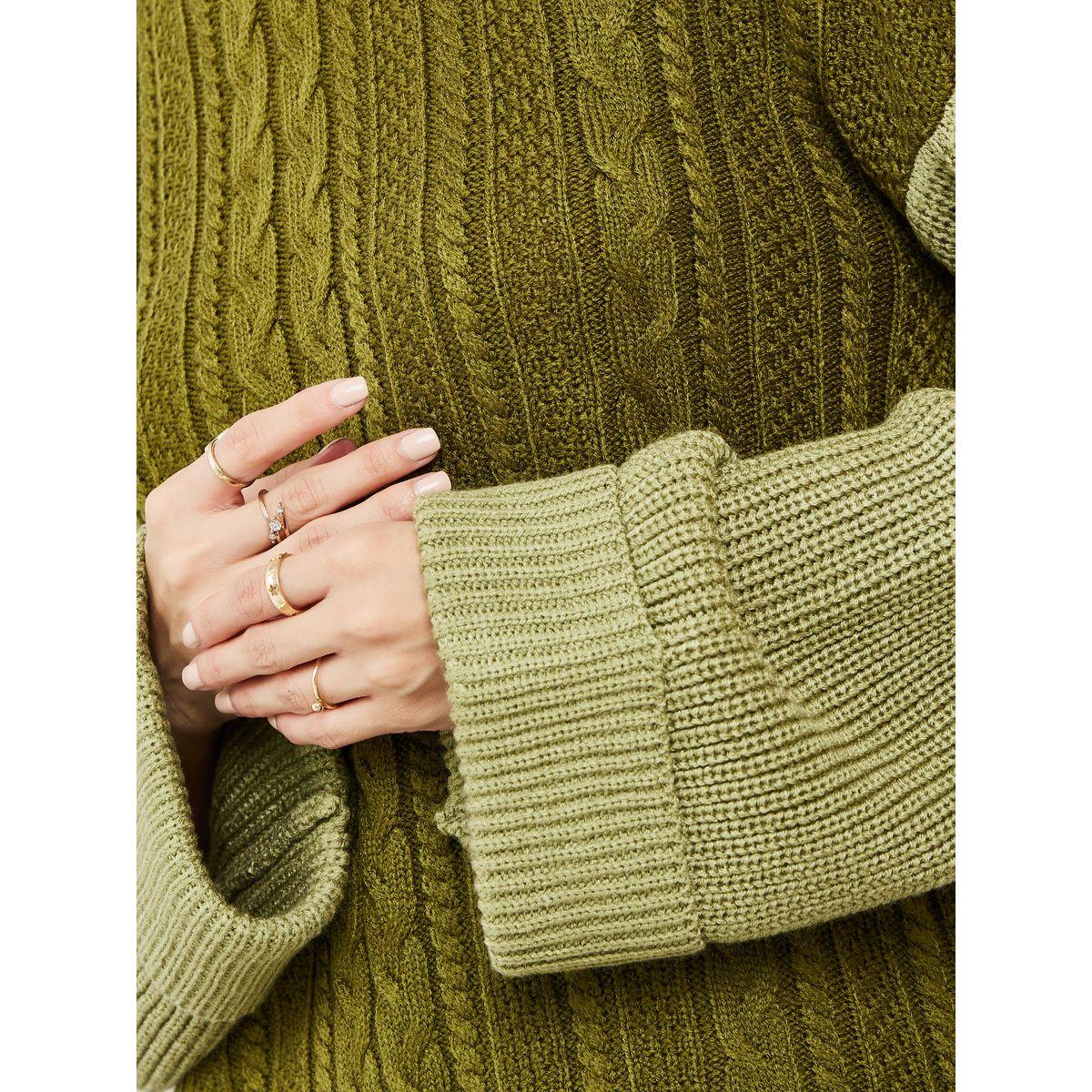 Styli Elevate Oversized Cable Knit Colorblock Sweater with Extended Sleeve-women-clothing-cardigansandjumpers-jumpers-image-4