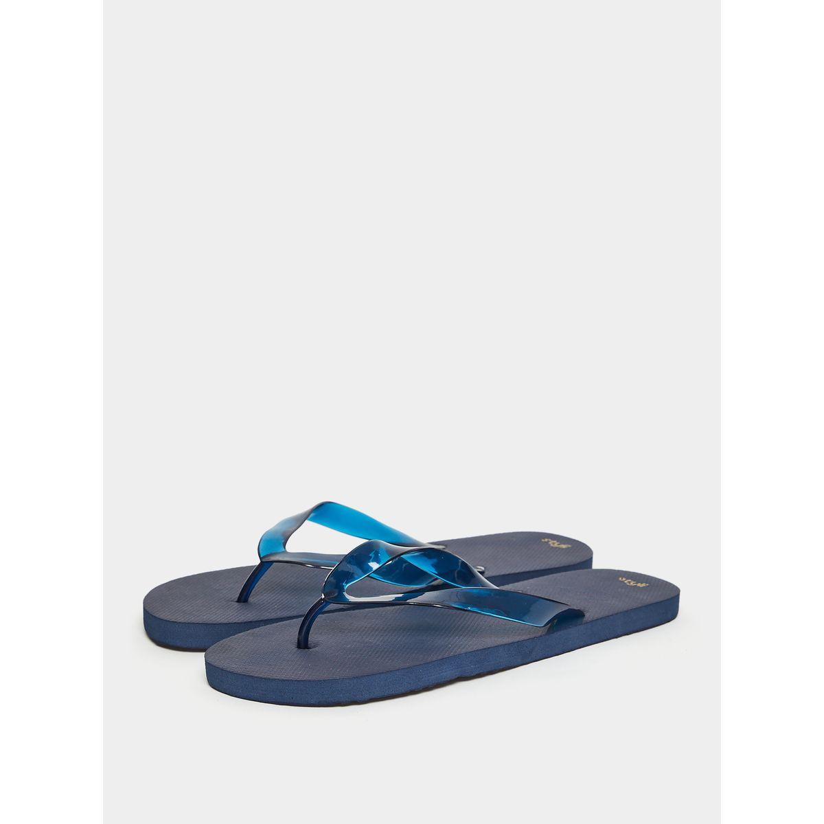 Styli Solid Transparent Strap Flip Flops-men-shoes-flipflopsandslides-image-2
