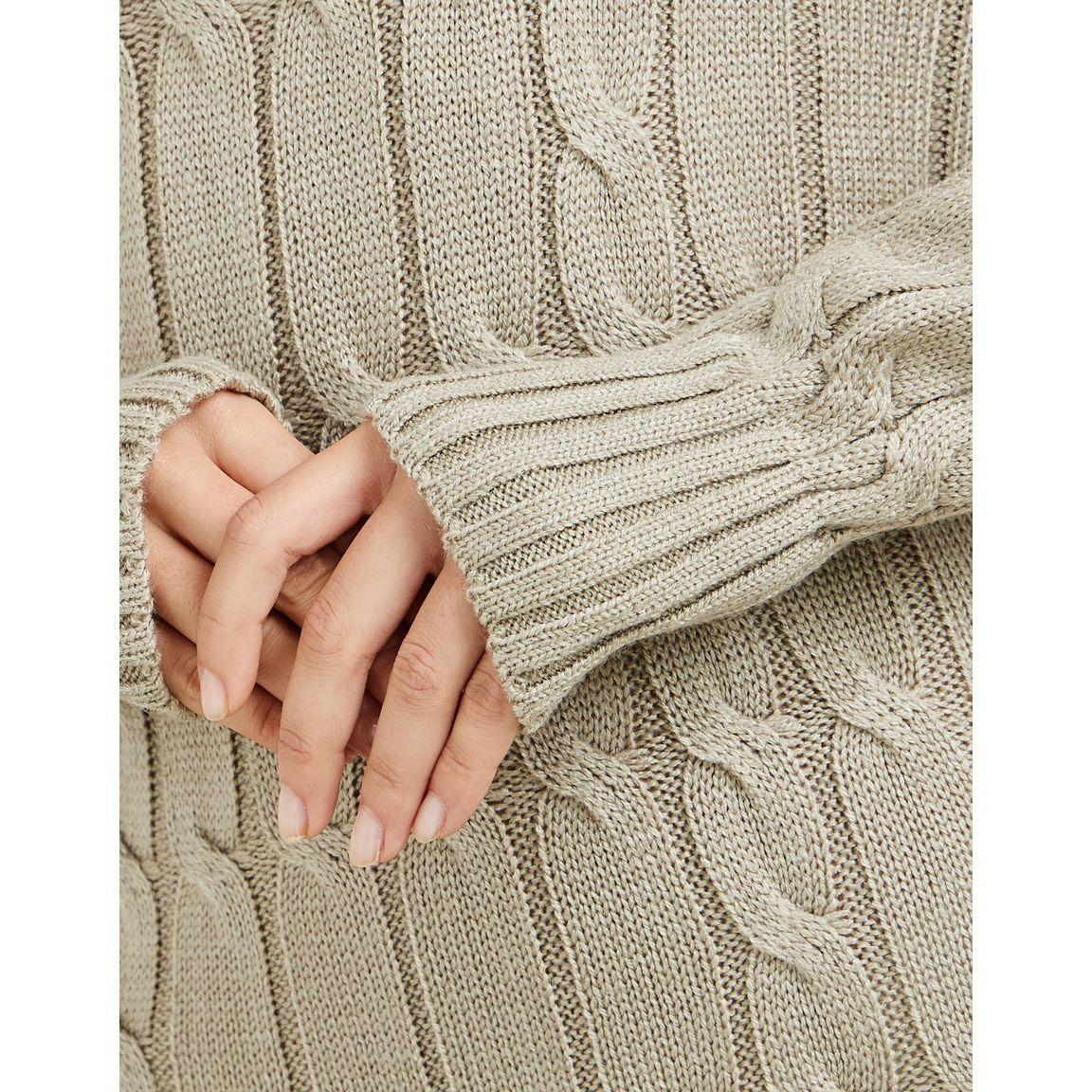 فستان ميدي ضيق بتفاصيل محبوكة وياقة عالية-women-clothing-dresses-image-3