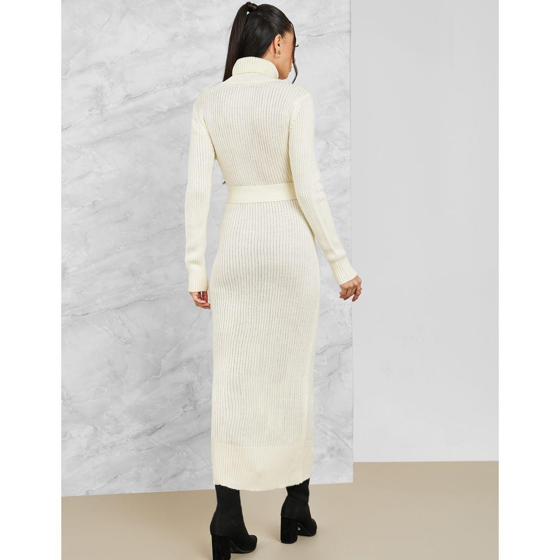 فستان ميدي ضيق بتفاصيل مضلعة وحزام-women-clothing-dresses-image-4