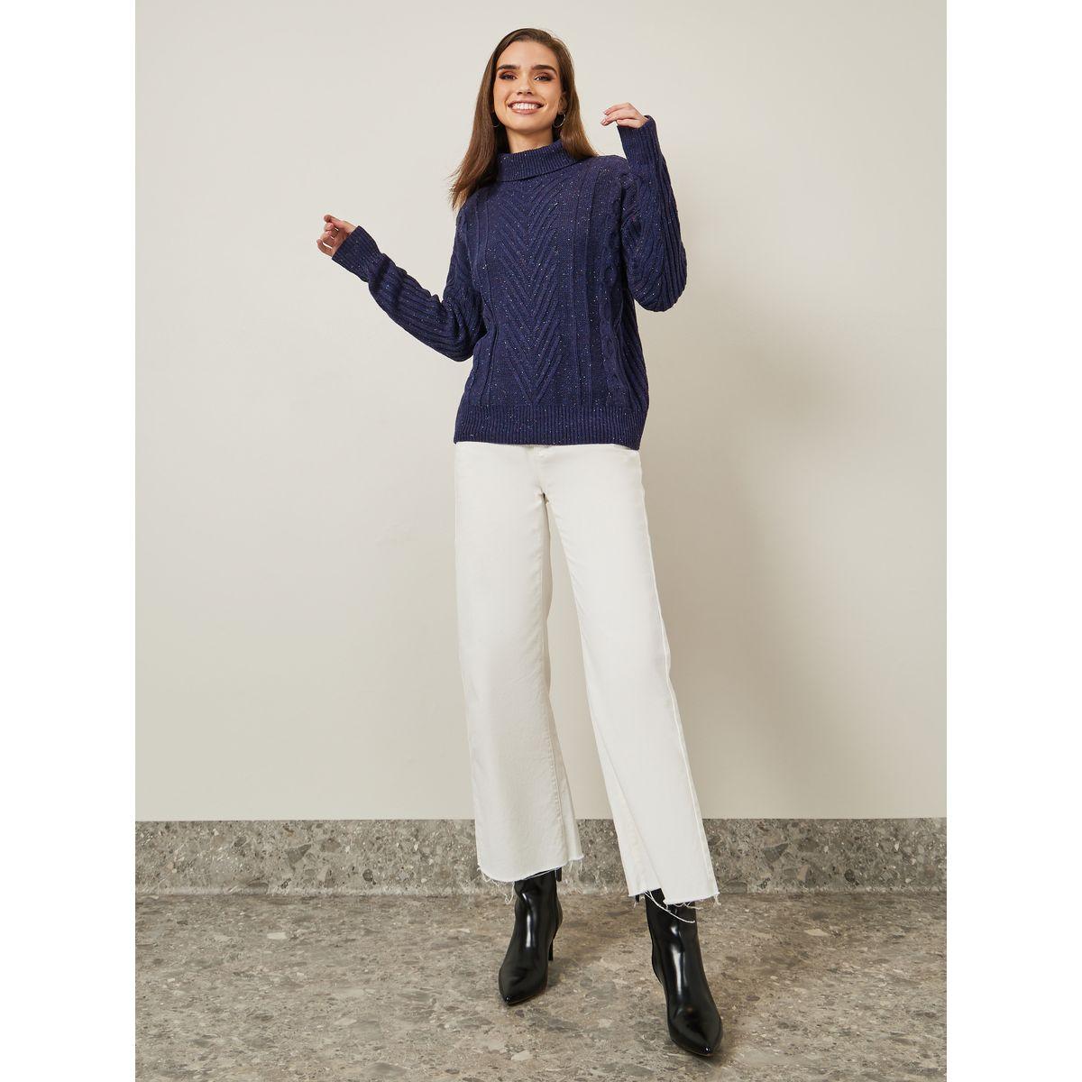 Styli Regular Fit Turtle Neck Cable Knit Sweater-women-clothing-cardigansandjumpers-jumpers-image-2