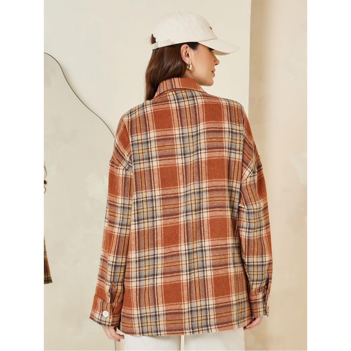 Styli Oversized Wool Like Checked Shacket-women-winterwear-coatsandjackets-jackets-image-6