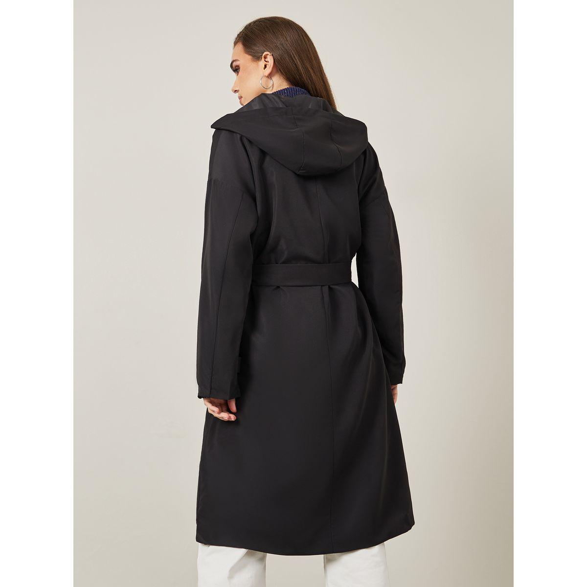 Styli Double Breasted Midi Trench Coat With Hood-women-winterwear-coatsandjackets-coats-image-4