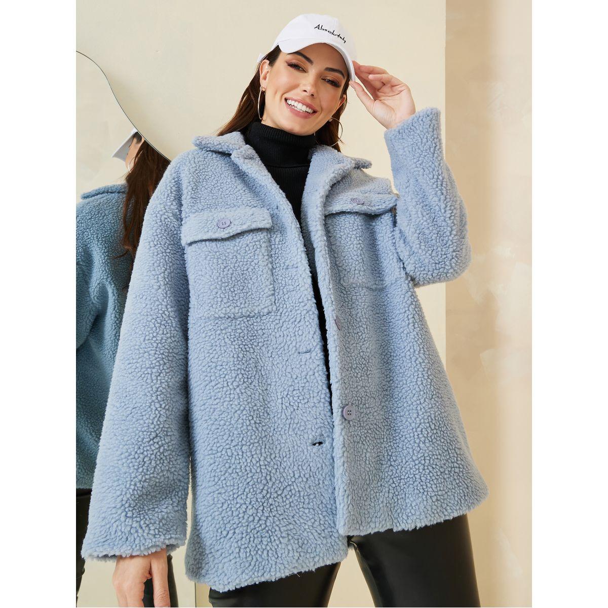 Styli Oversized Faux Fur Shacket-women-winterwear-coatsandjackets-jackets-image-2