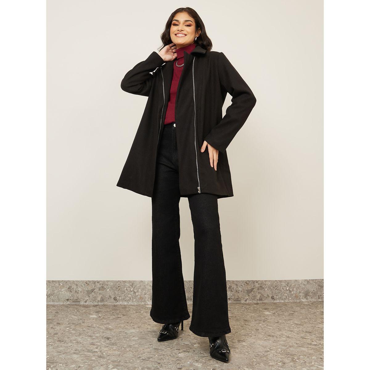 Styli Regular Fit  Longline Zip Through Biker Style Coat-women-clothing-coatsandjackets-coats-image-2