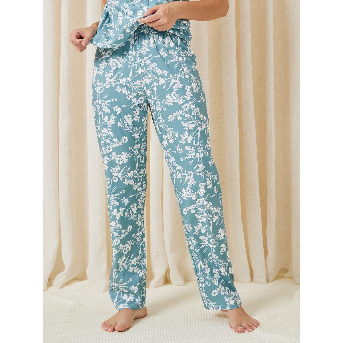Styli Unwind Floral Print Button Through Shirt & Pyjama Set-women-clothing-nightwear-pyjamas-longsets-image-5