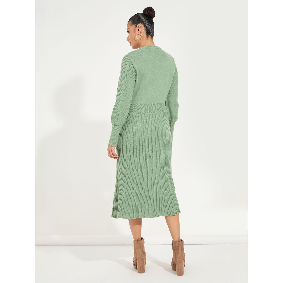 Styli Limited Textured Cable Knit Sweater Midi Dress-women-clothing-dresses-image-6
