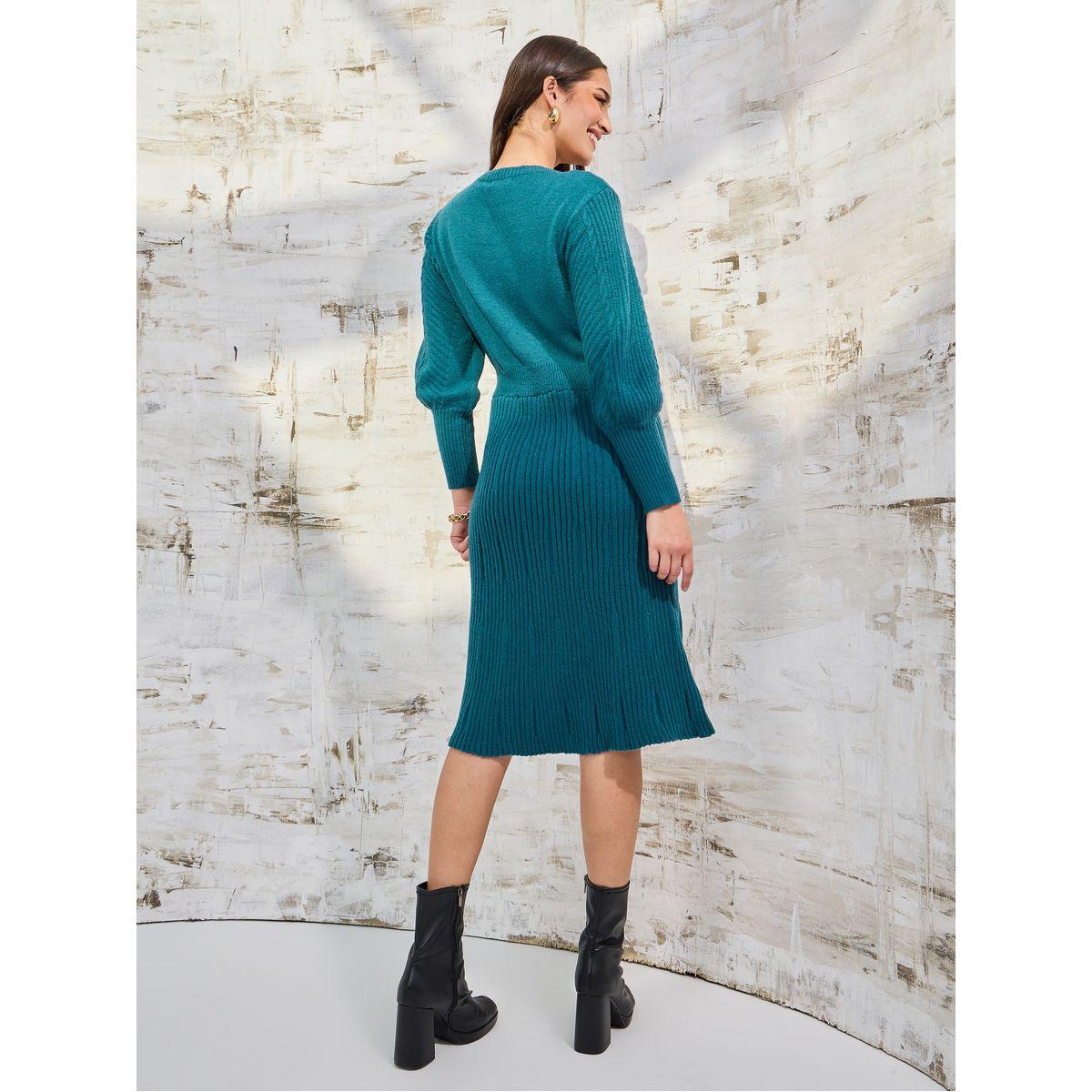 Styli Limited Textured Cable Knit Sweater Midi Dress-women-clothing-dresses-image-4