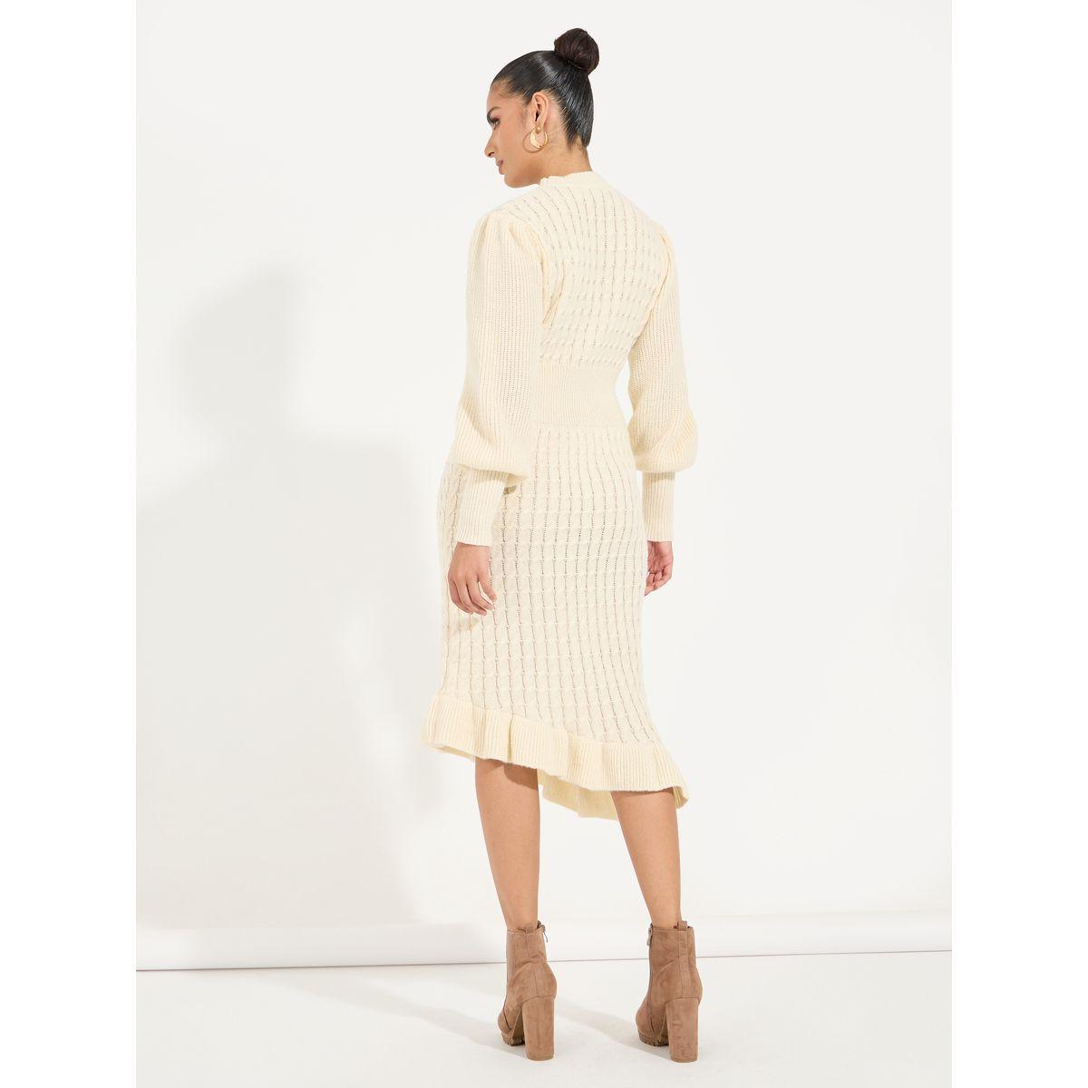فستان ميدي بحافة غير متماثلة الطول-women-clothing-dresses-image-6