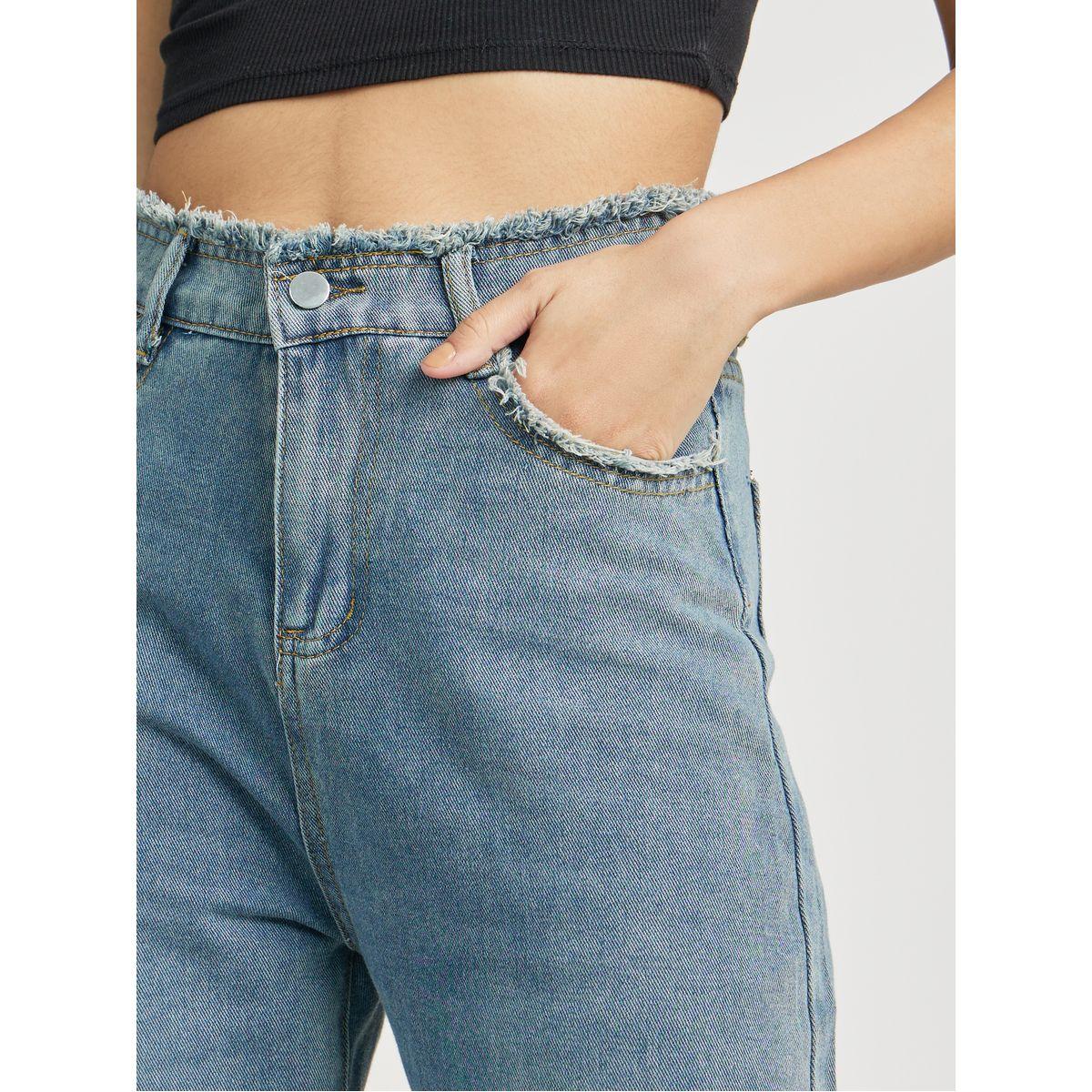 جينز بأرجل مستقيمة وحواف ممزقة-women-clothing-bottoms-jeans-image-3