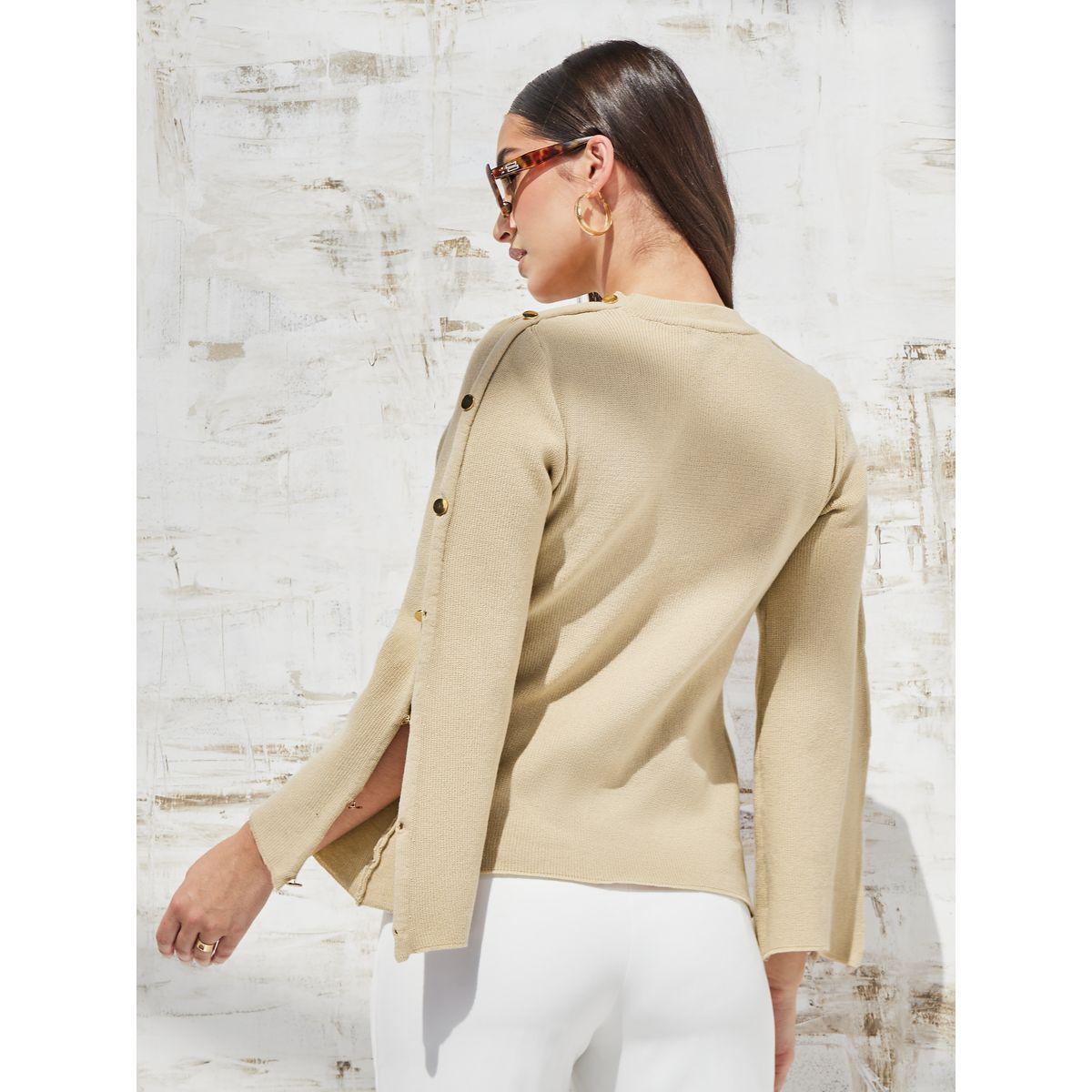 سويتر مضلع مع أكمام بأزرار-women-clothing-cardigansandjumpers-jumpers-image-6