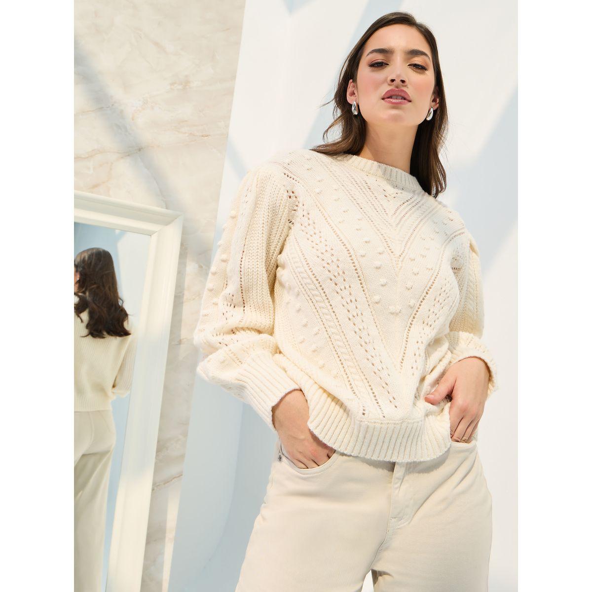 أفرول محبوك بقصة عادية-women-clothing-cardigansandjumpers-jumpers-image-1
