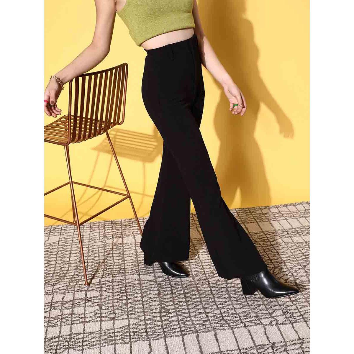 بنطال سادة بقصة واسعة ساسافراس × ستايلي-women-clothing-bottoms-trousers-image-3