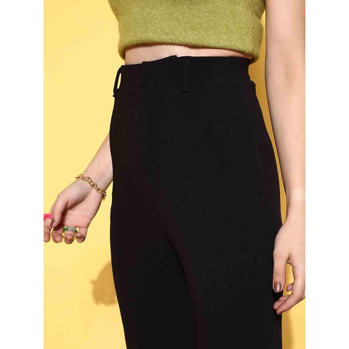 بنطال سادة بقصة واسعة ساسافراس × ستايلي-women-clothing-bottoms-trousers-image-5
