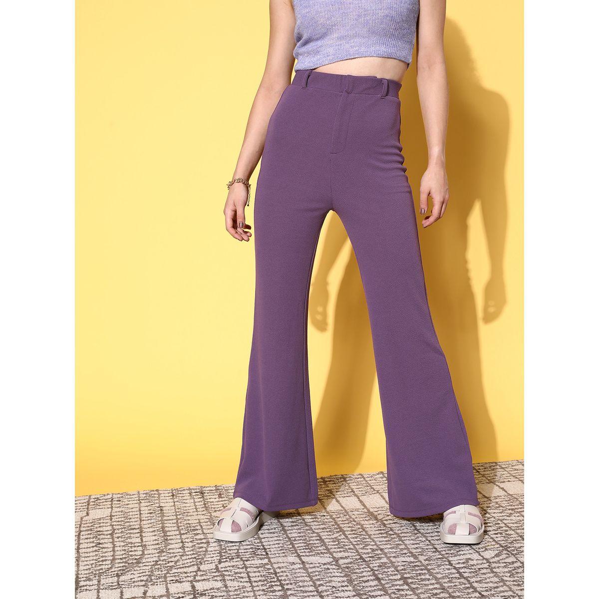 Sassafras X Styli Solid Flare Fit Trousers-women-clothing-bottoms-joggers-image-1