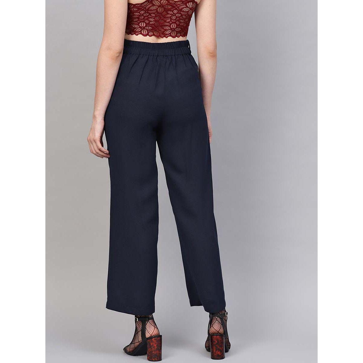 Sassafras X Styli Solid Flare Fit Trousers-women-clothing-bottoms-trousers-image-3